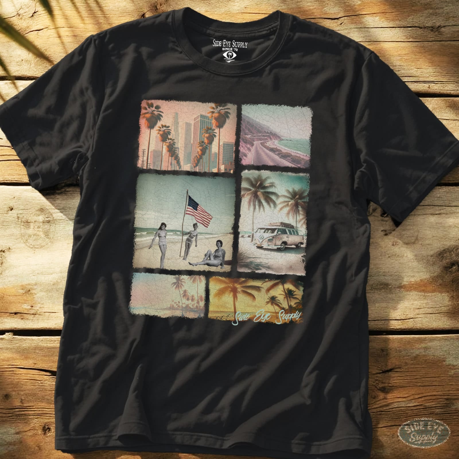 California Dreams Tee Black / S - by Side Eye Supply - Surf Beach Life Apparel
