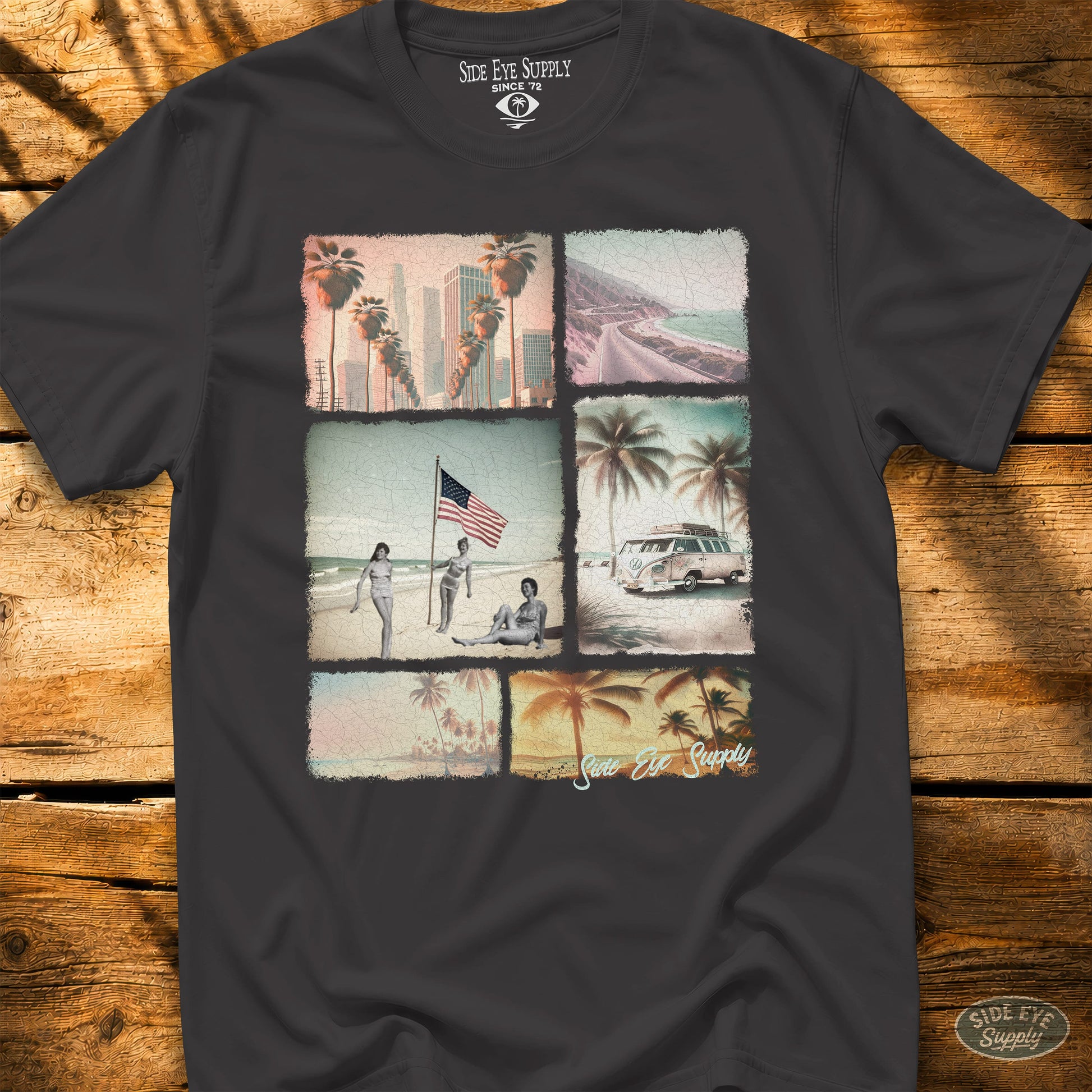 California Dreams Tee Black / S - by Side Eye Supply - Surf Beach Life Apparel