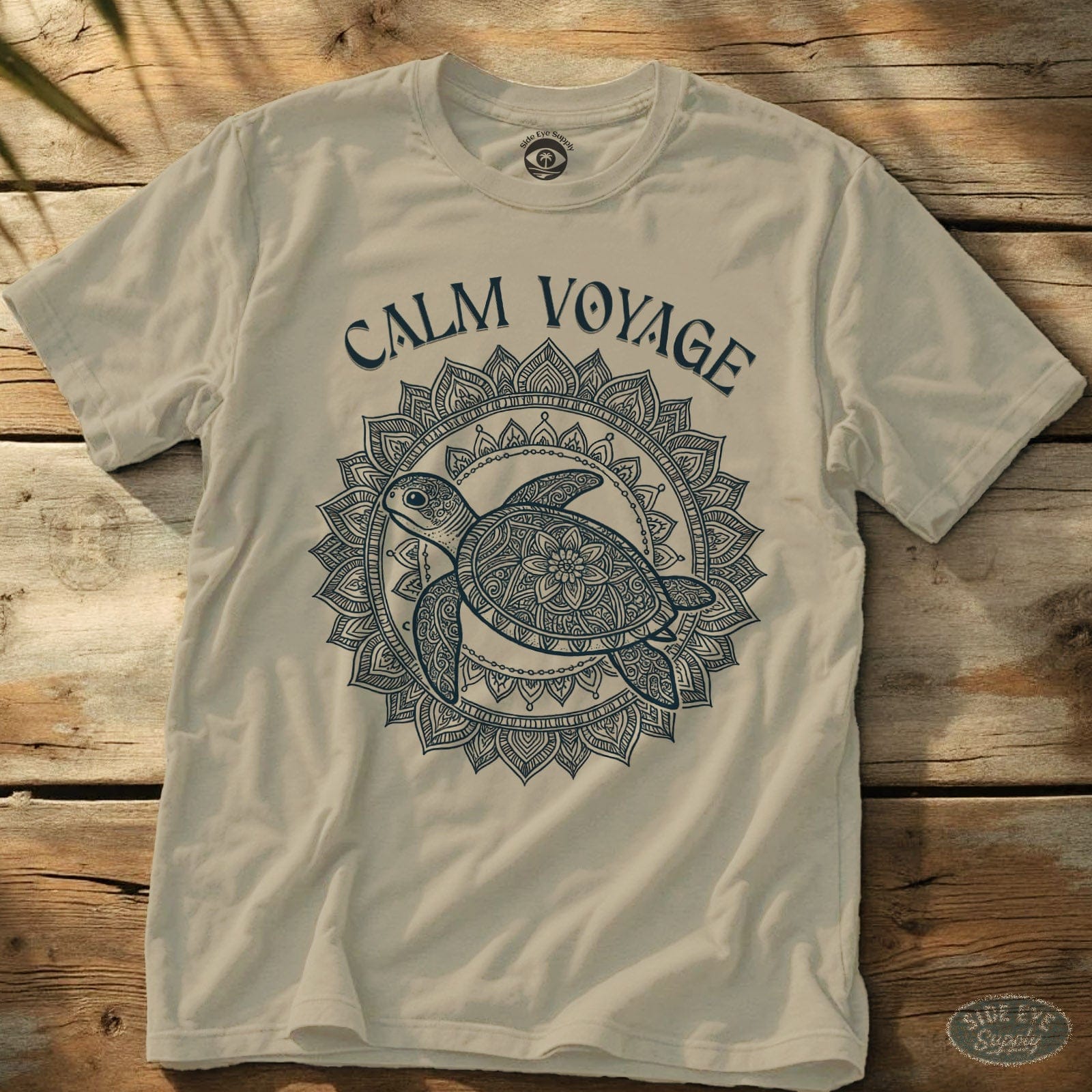 Calm Voyage Tee Natural / S - by Side Eye Supply - Surf Beach Life Apparel