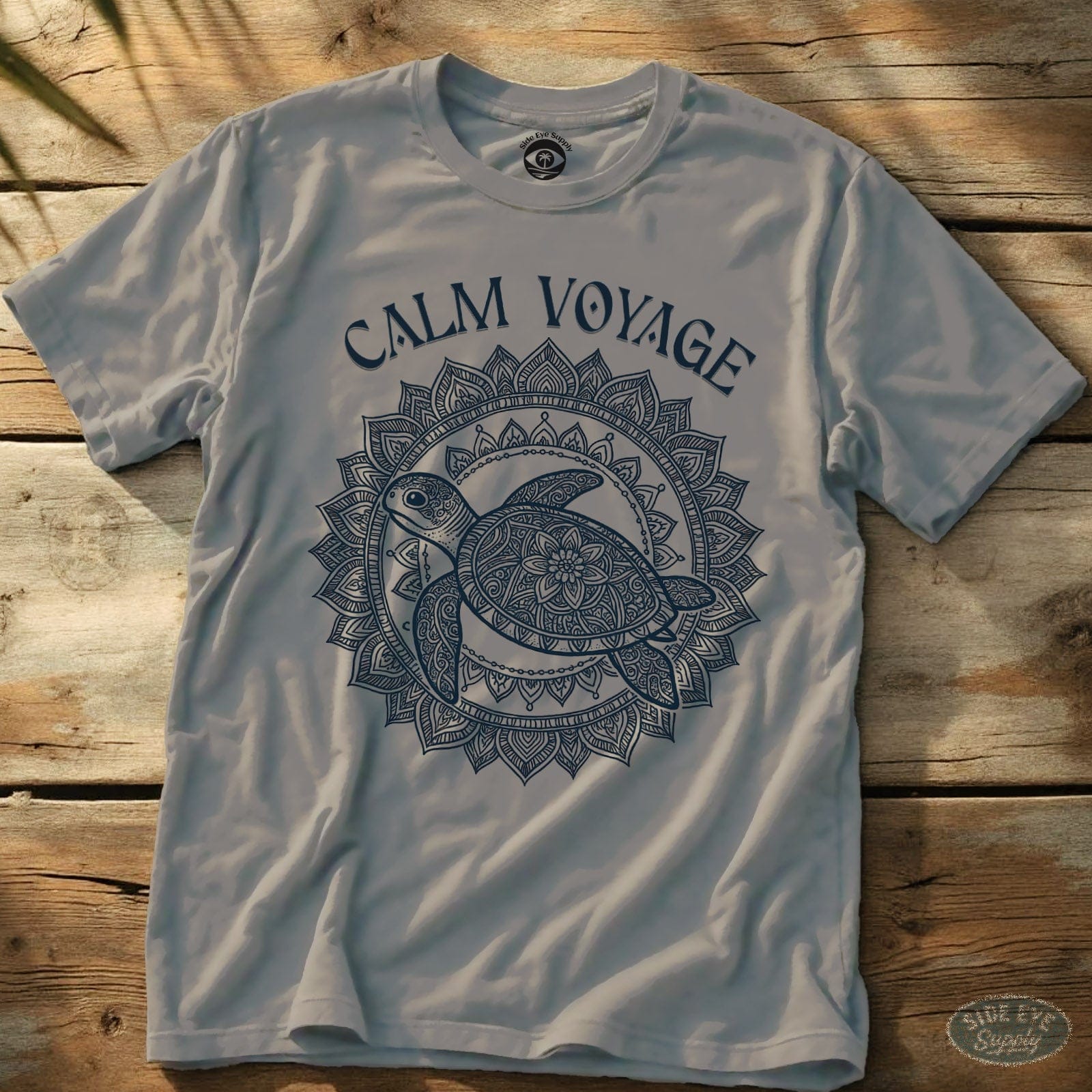 Calm Voyage Tee Ice Grey / S - by Side Eye Supply - Surf Beach Life Apparel