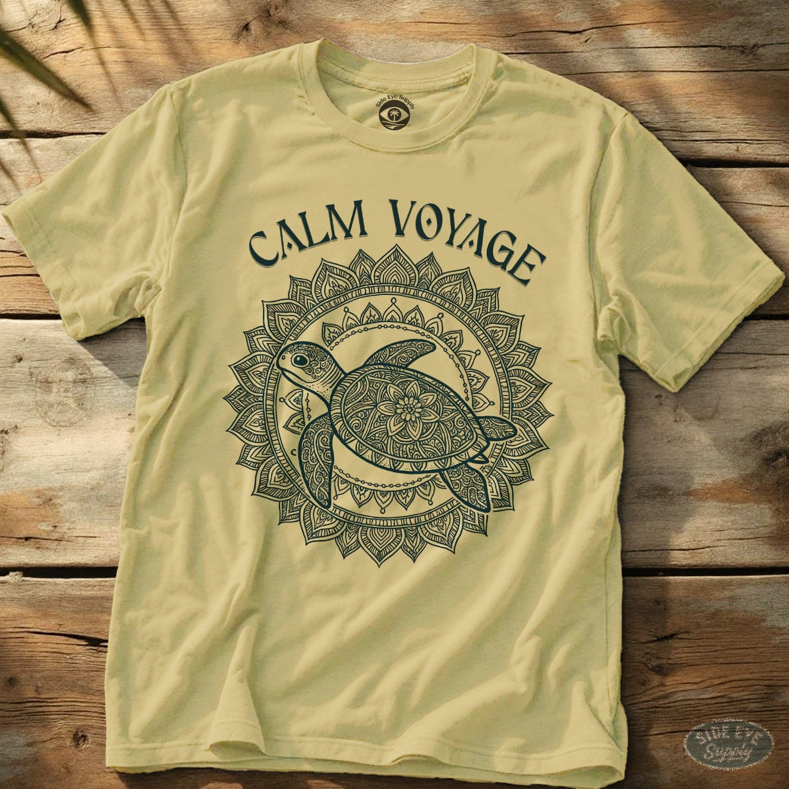 Calm Voyage Tee Cornsilk / S - by Side Eye Supply - Surf Beach Life Apparel