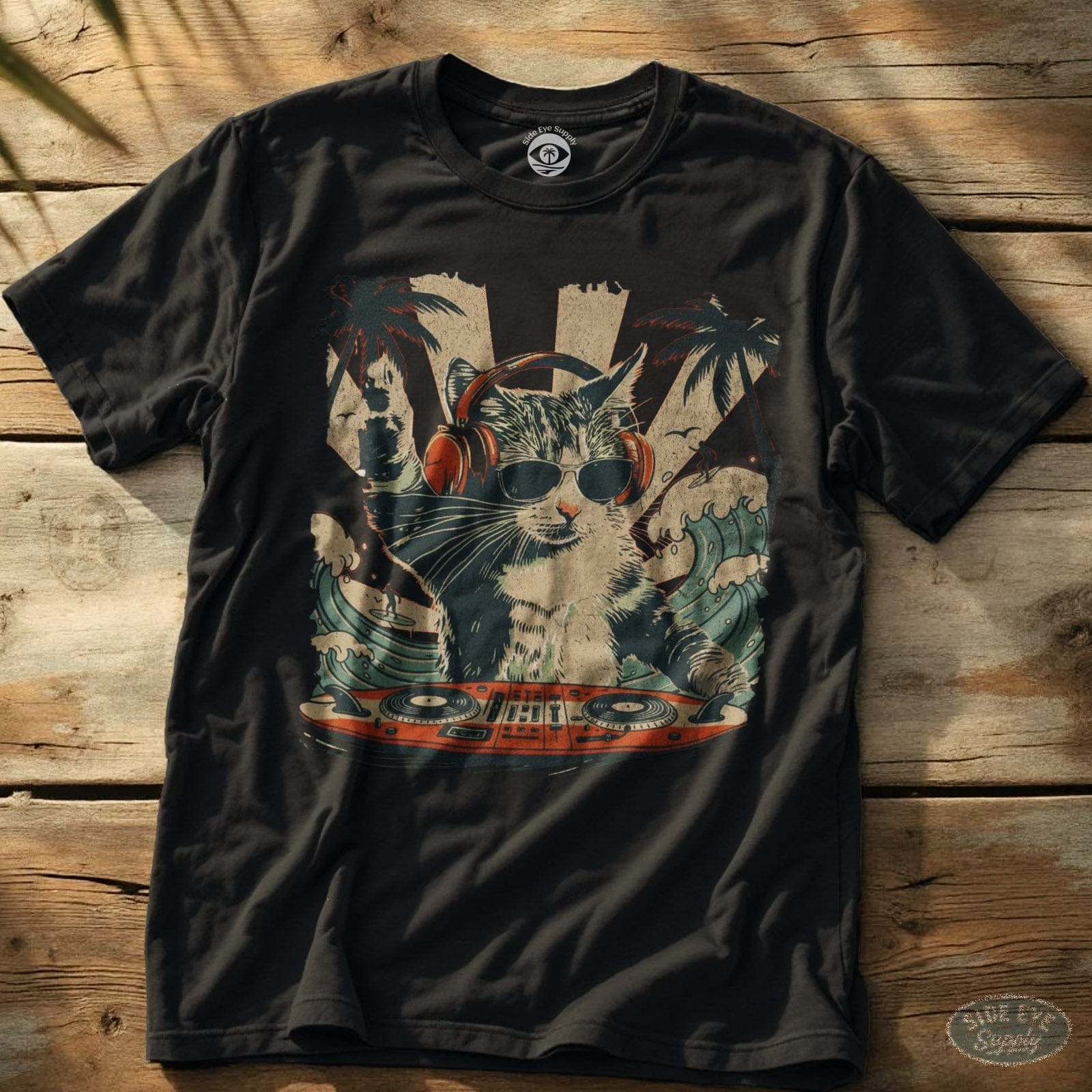 Cat Scratch Tee Black / S - by Side Eye Supply - Surf Beach Life Apparel