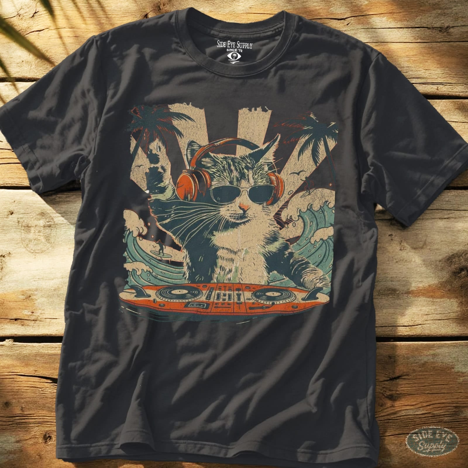 Cat Scratch Tee Charcoal / S - by Side Eye Supply - Surf Beach Life Apparel