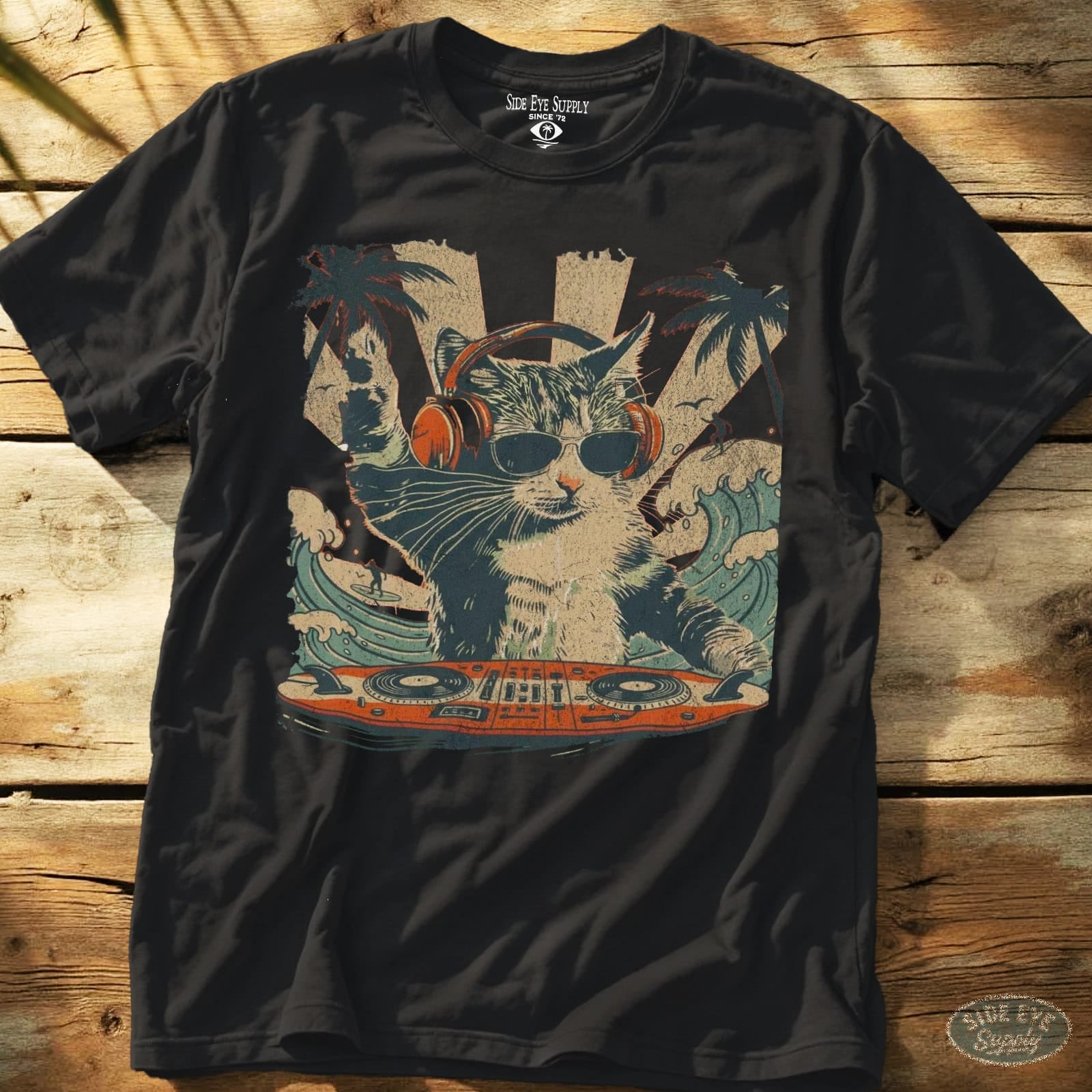 Cat Scratch Tee Black / S - by Side Eye Supply - Surf Beach Life Apparel