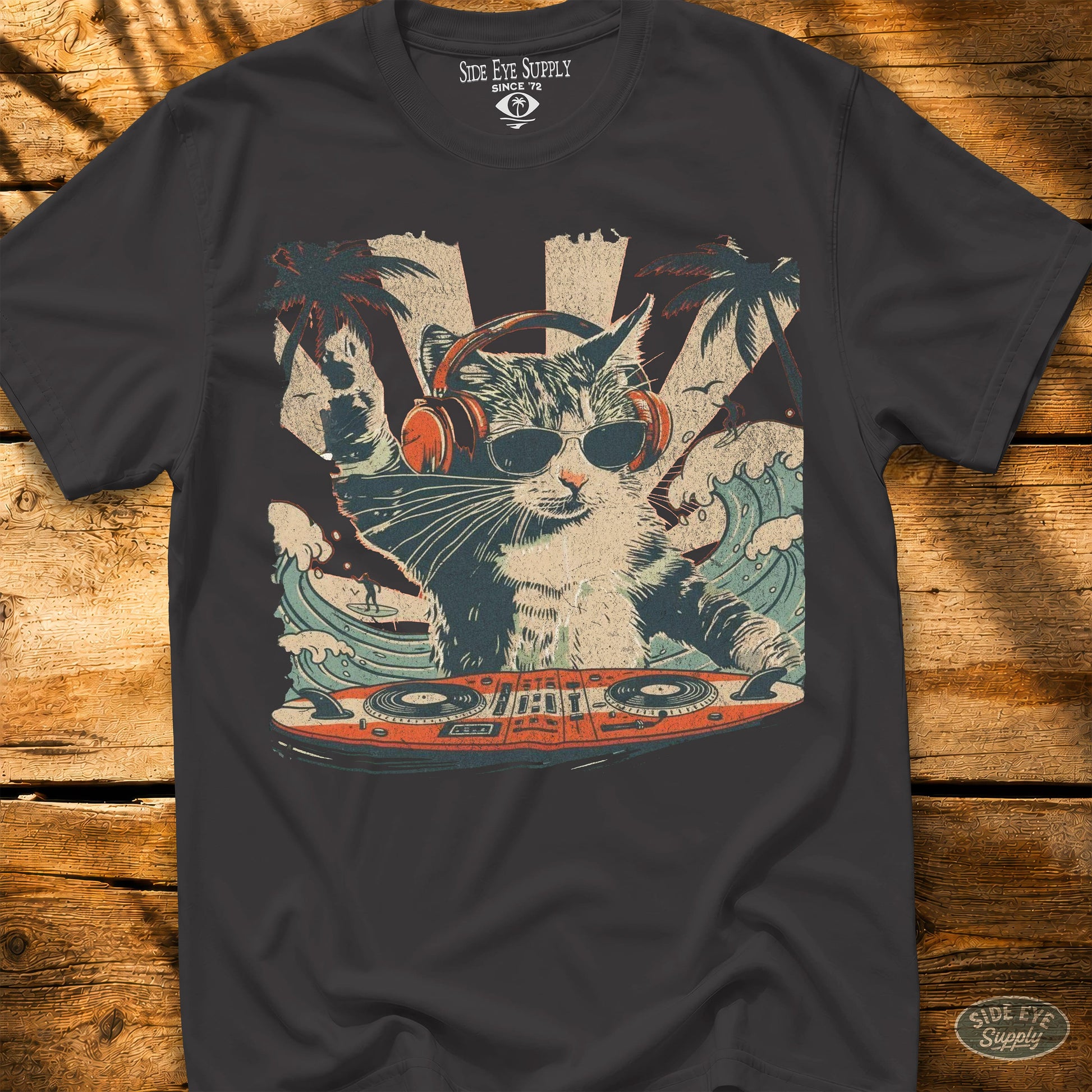 Cat Scratch Tee Black / S - by Side Eye Supply - Surf Beach Life Apparel