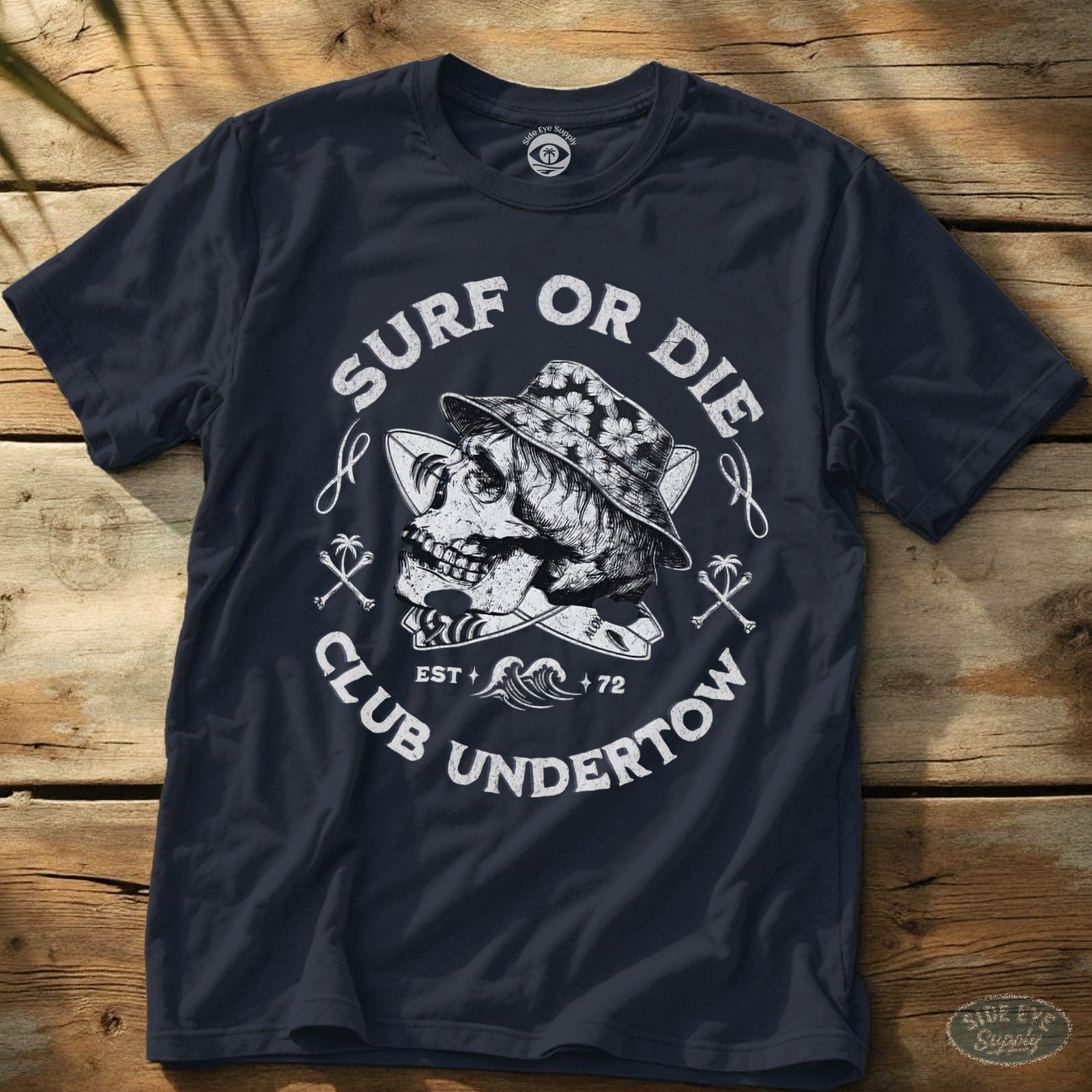 Club Undertow Tee Navy / S - by Side Eye Supply - Surf Beach Life Apparel
