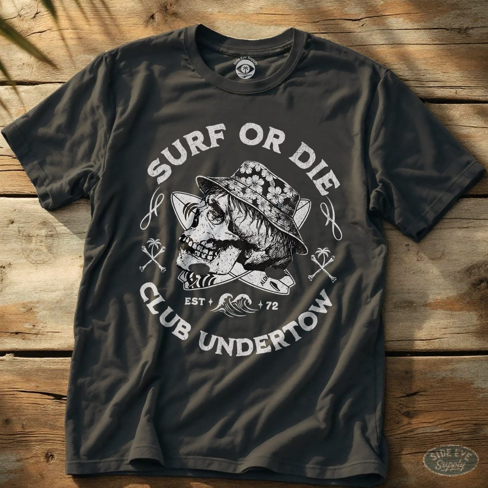 Club Undertow Tee Charcoal / S - by Side Eye Supply - Surf Beach Life Apparel
