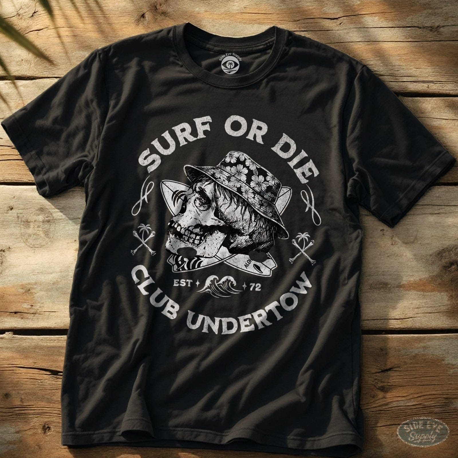 Club Undertow Tee Black / S - by Side Eye Supply - Surf Beach Life Apparel