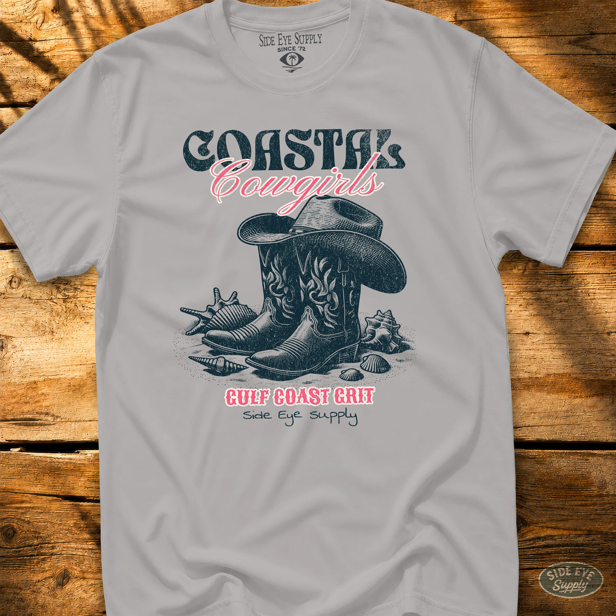 Coastal Cowgirls Tee Ice Grey / S - by Side Eye Supply - Surf Beach Life Apparel