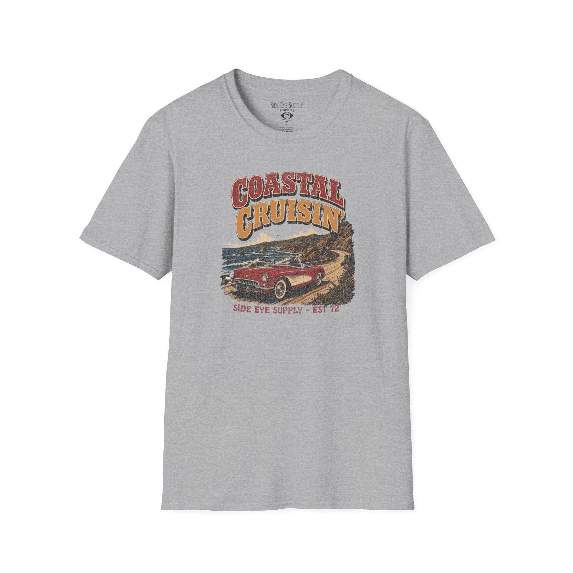 Coastal Cruisin' Tee Sport Grey / S - by Side Eye Supply - Surf Beach Life Apparel