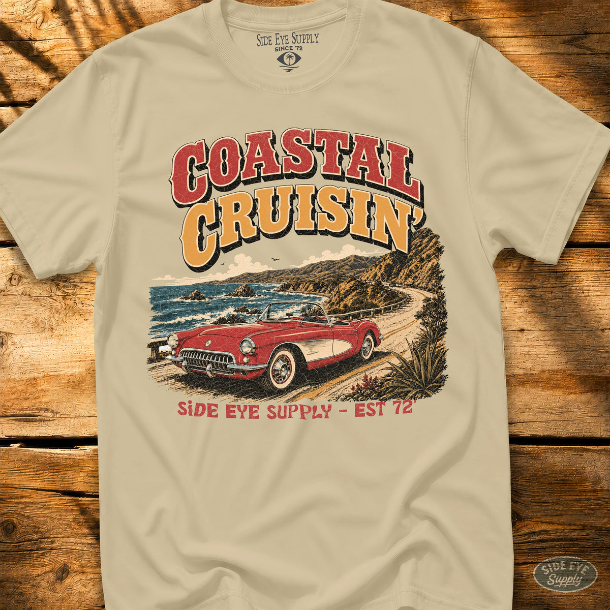 Coastal Cruisin' Tee Sand / S - by Side Eye Supply - Surf Beach Life Apparel