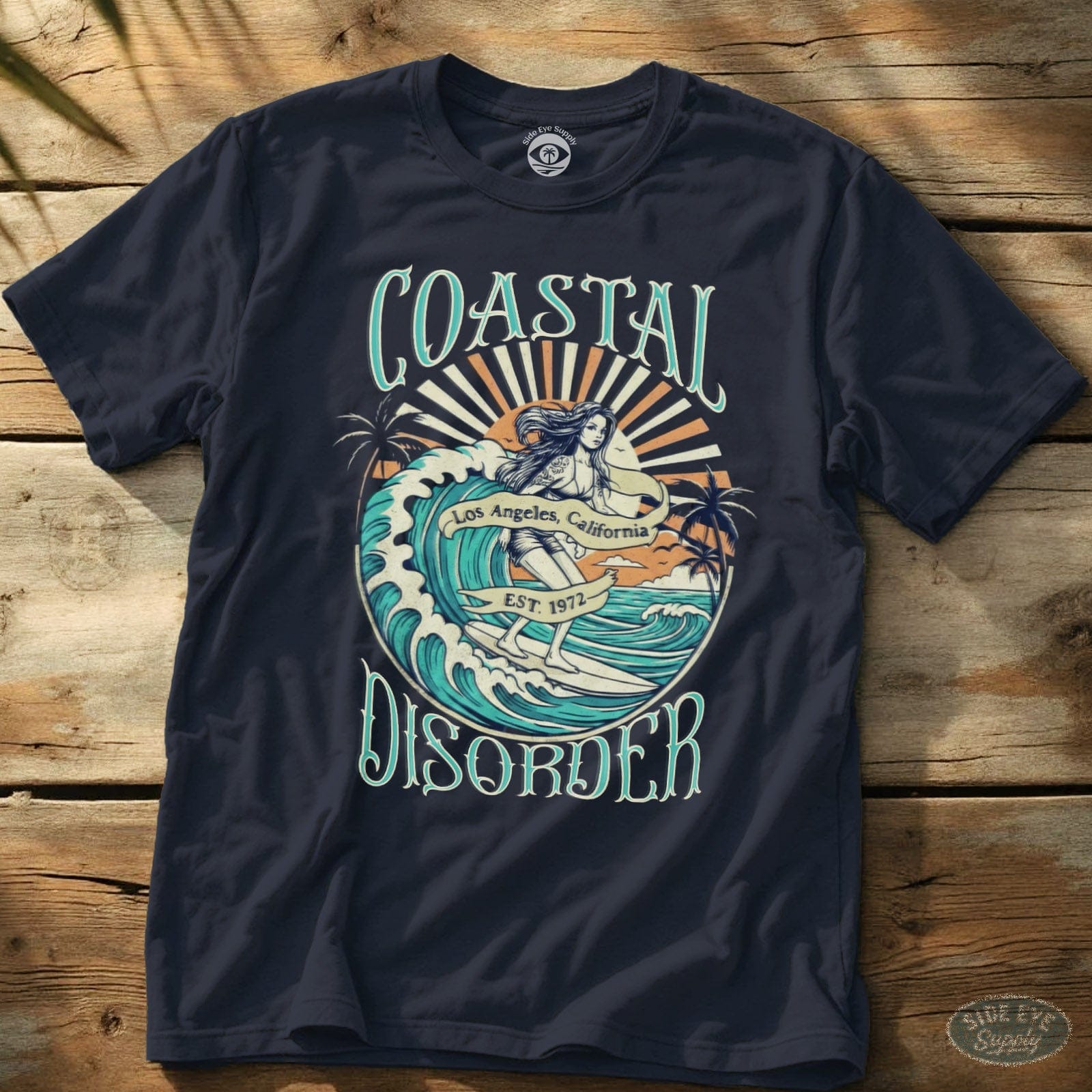 Coastal Disorder Tee Navy / S - by Side Eye Supply - Surf Beach Life Apparel