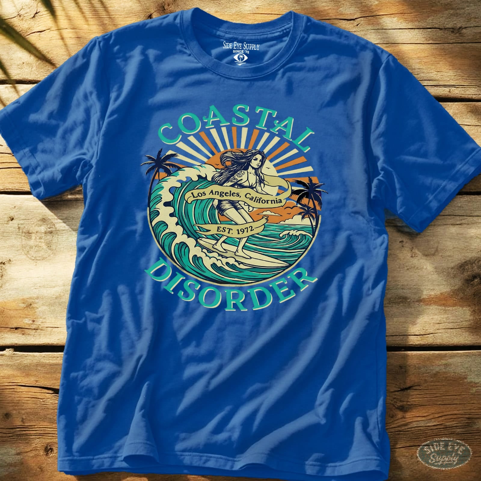Coastal Disorder Tee Royal / S - by Side Eye Supply - Surf Beach Life Apparel