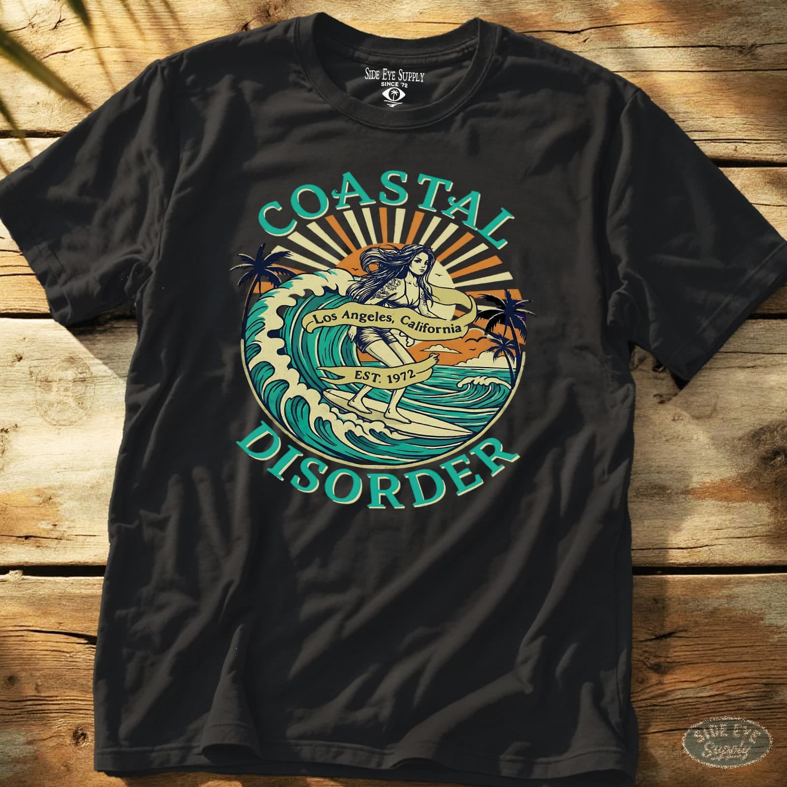 Coastal Disorder Tee Black / S - by Side Eye Supply - Surf Beach Life Apparel