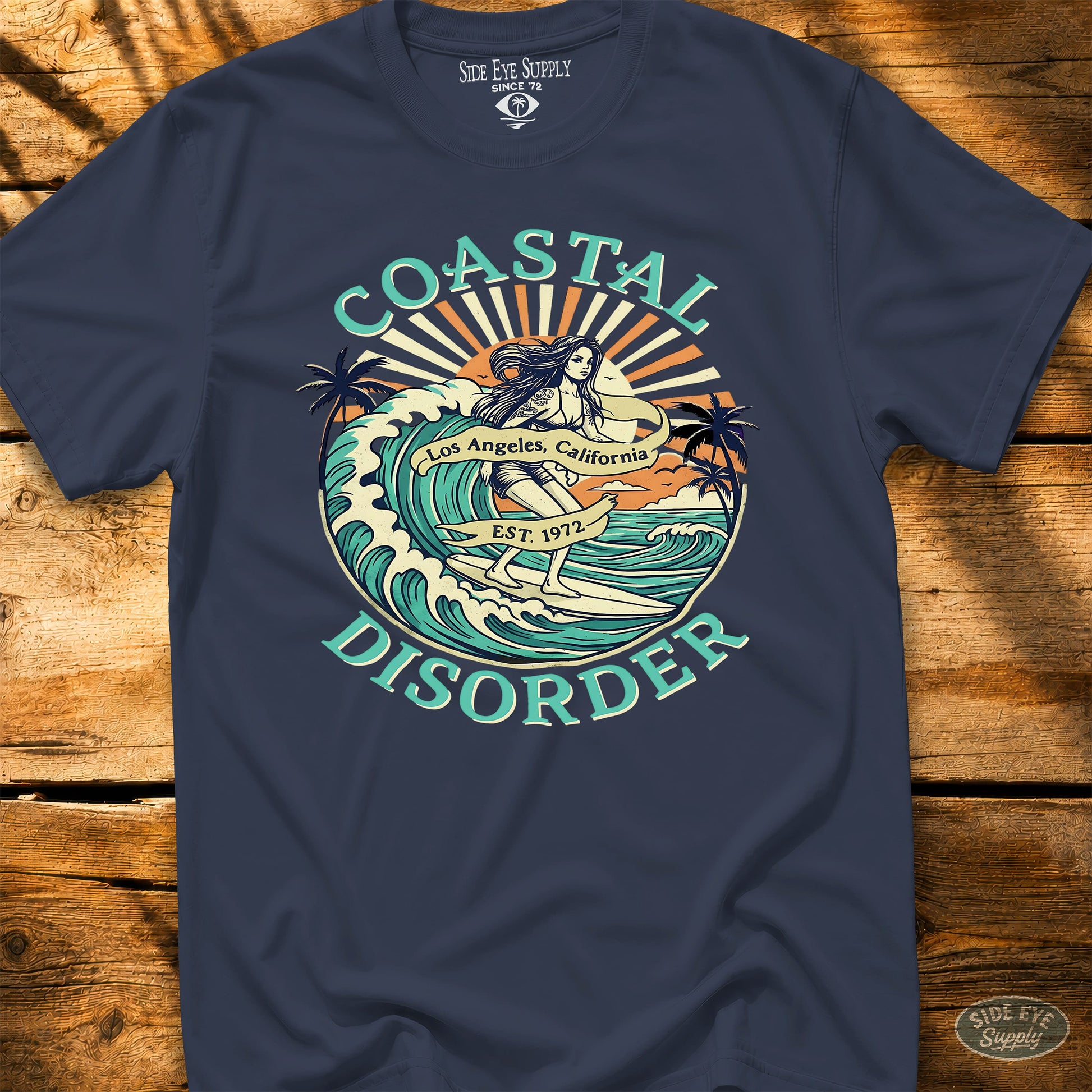Coastal Disorder Tee Navy / S - by Side Eye Supply - Surf Beach Life Apparel