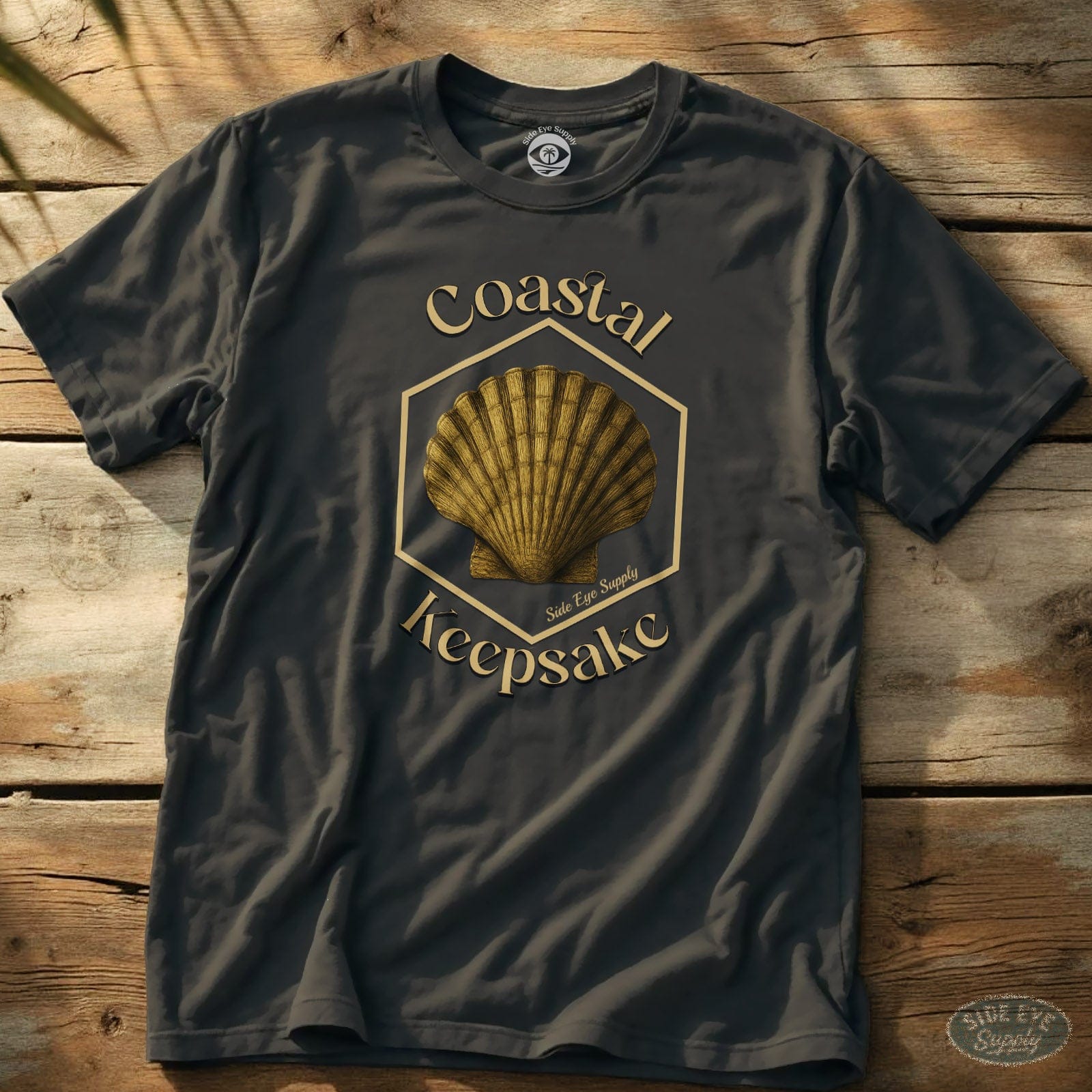 Coastal Keepsake Tee Charcoal / S - by Side Eye Supply - Surf Beach Life Apparel