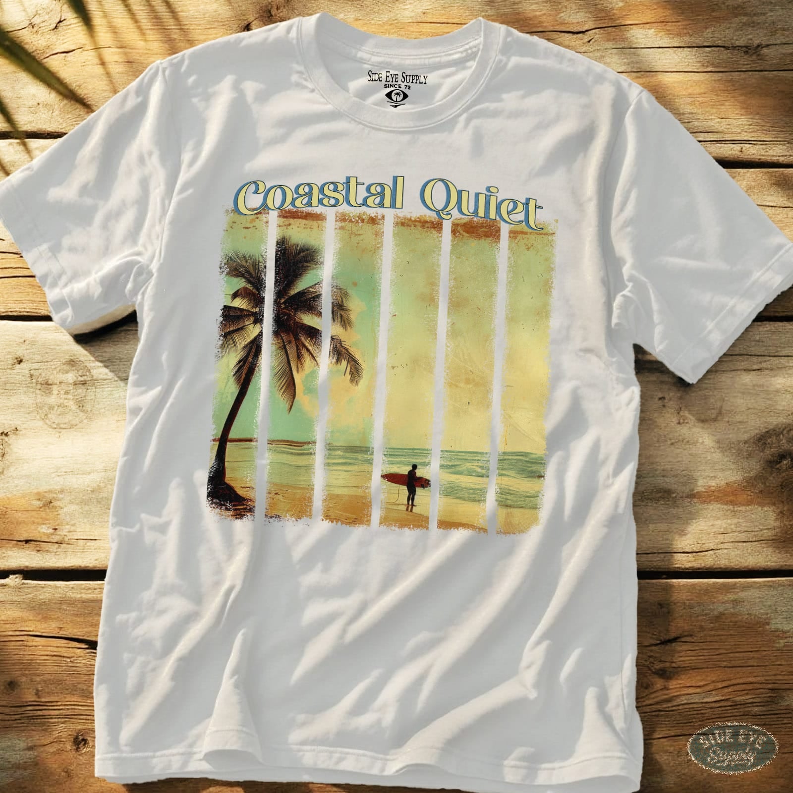 Coastal Quiet Tee White / S - by Side Eye Supply - Surf Beach Life Apparel