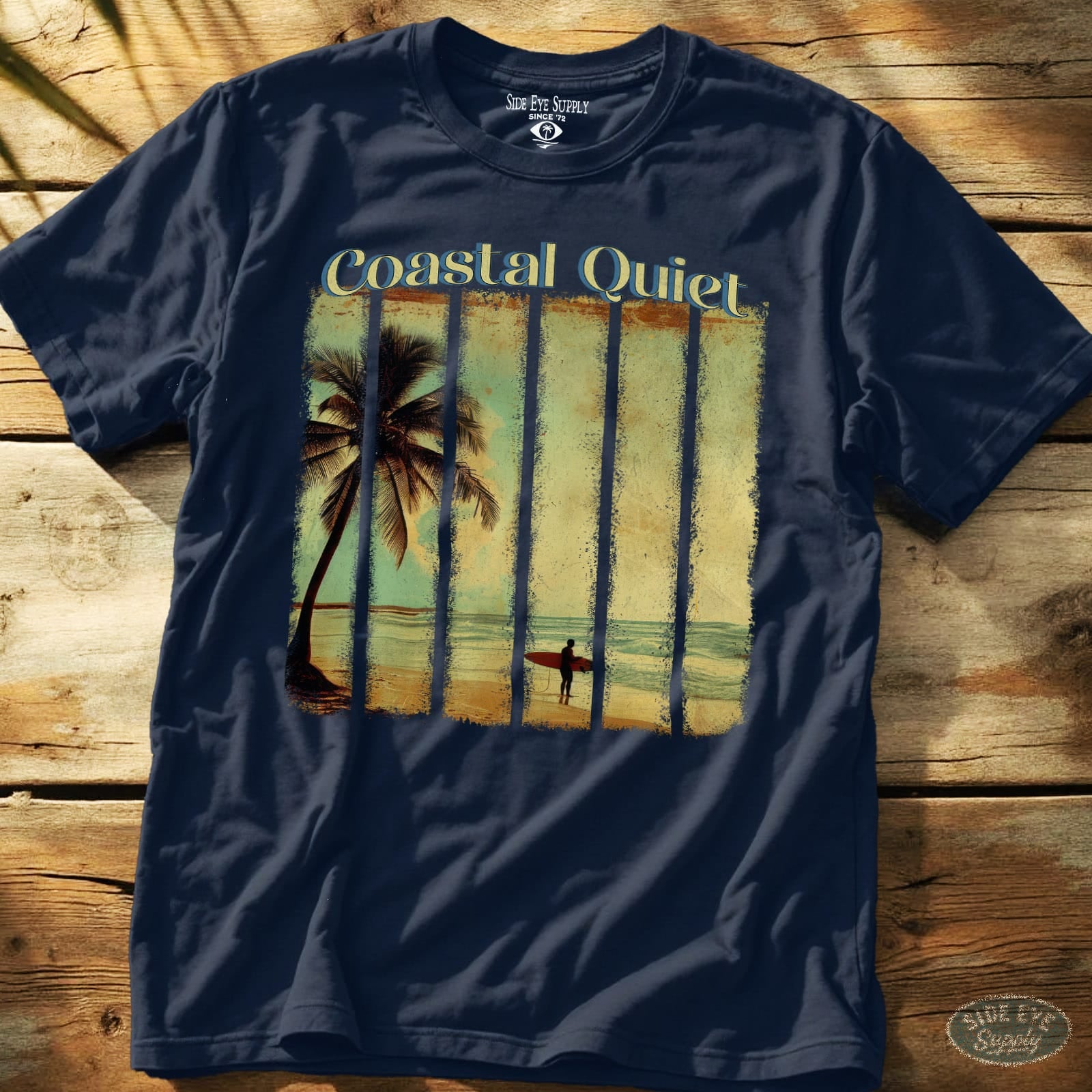 Coastal Quiet Tee Navy / S - by Side Eye Supply - Surf Beach Life Apparel