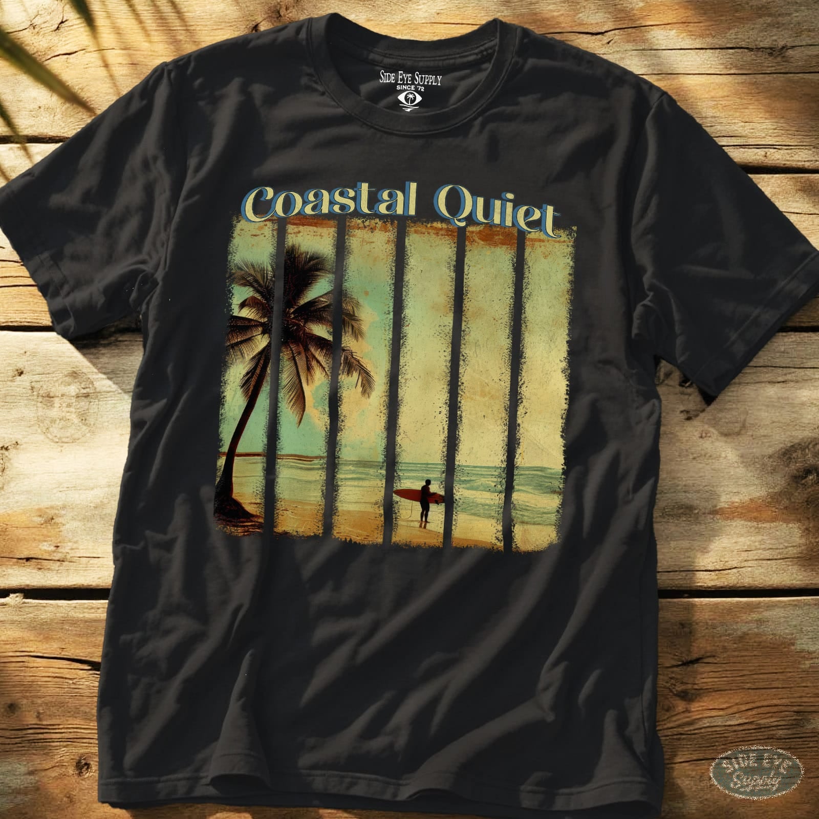 Coastal Quiet Tee Black / S - by Side Eye Supply - Surf Beach Life Apparel
