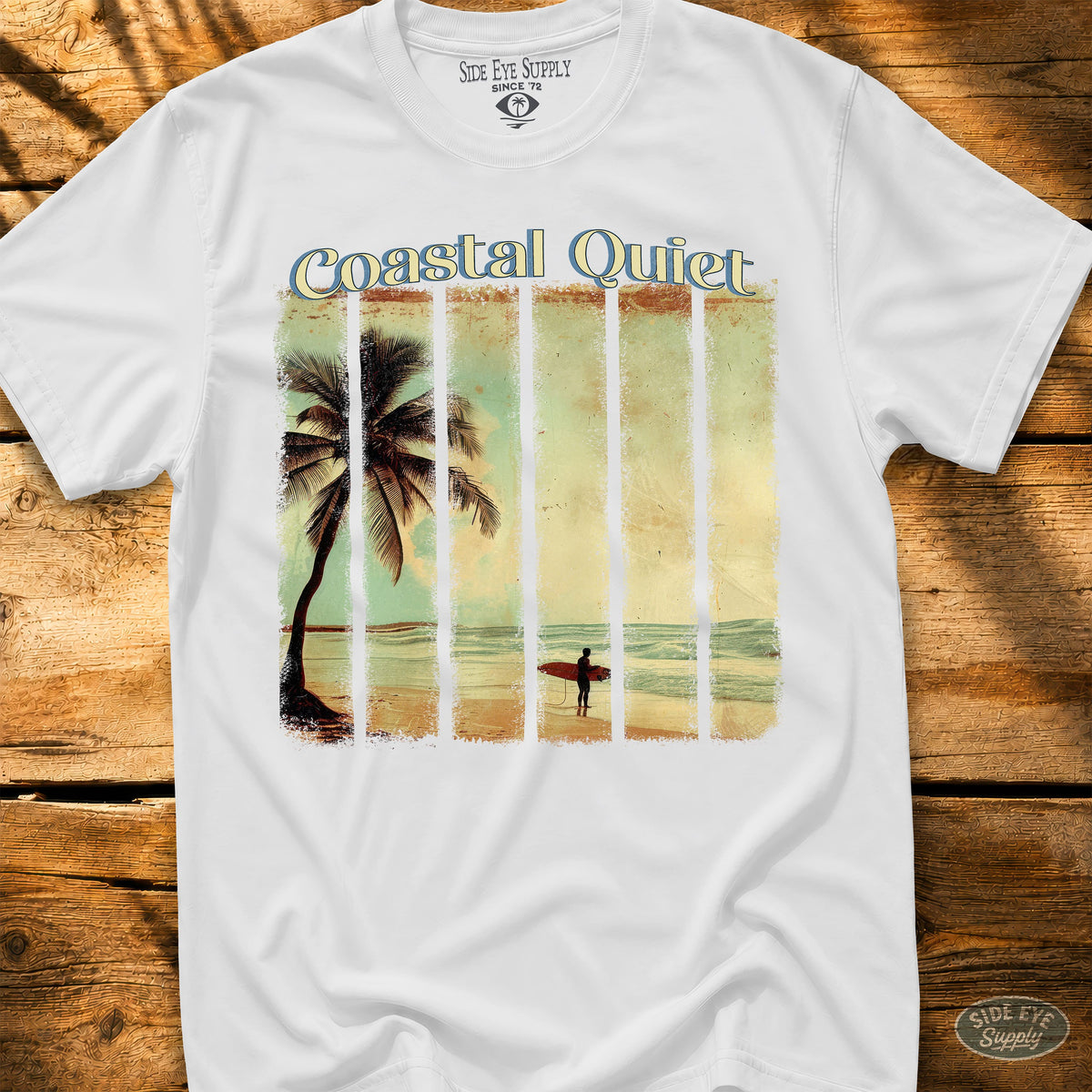 Coastal Quiet Tee White / S - by Side Eye Supply - Surf Beach Life Apparel
