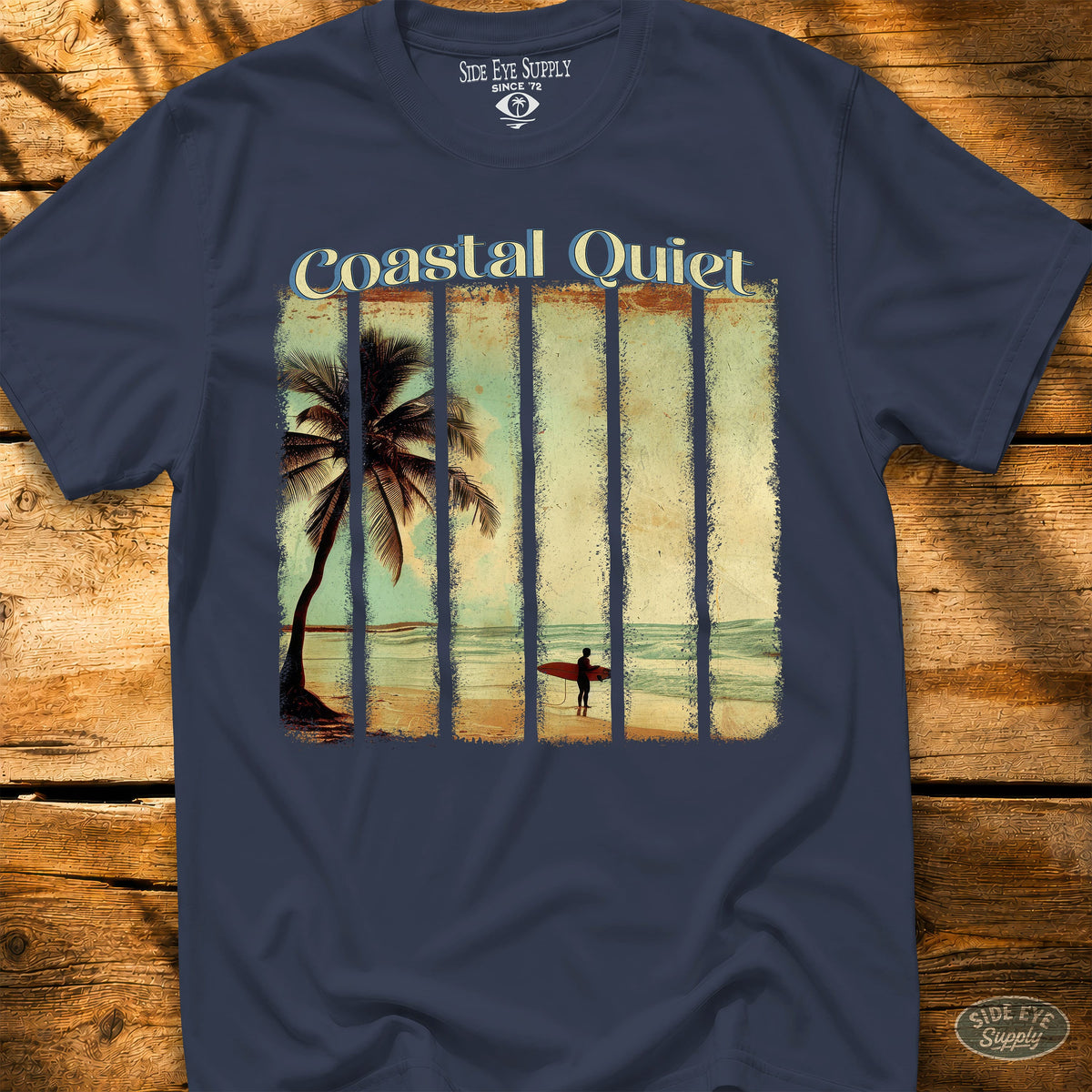 Coastal Quiet Tee Navy / S - by Side Eye Supply - Surf Beach Life Apparel