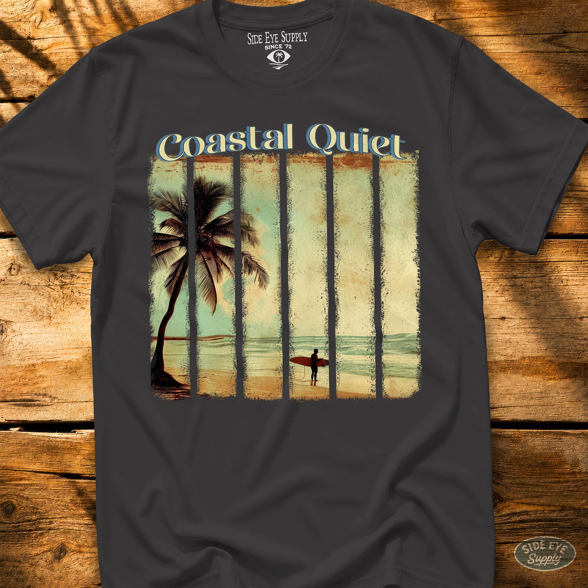 Coastal Quiet Tee Black / S - by Side Eye Supply - Surf Beach Life Apparel