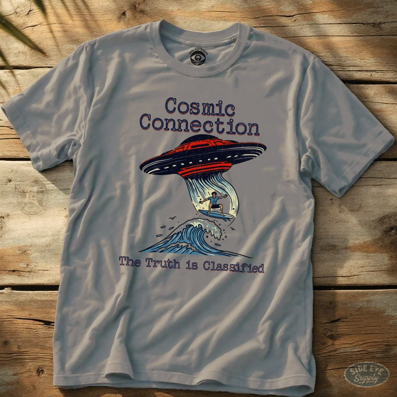 Cosmic Connection Tee Ice Grey / S - by Side Eye Supply - Surf Beach Life Apparel