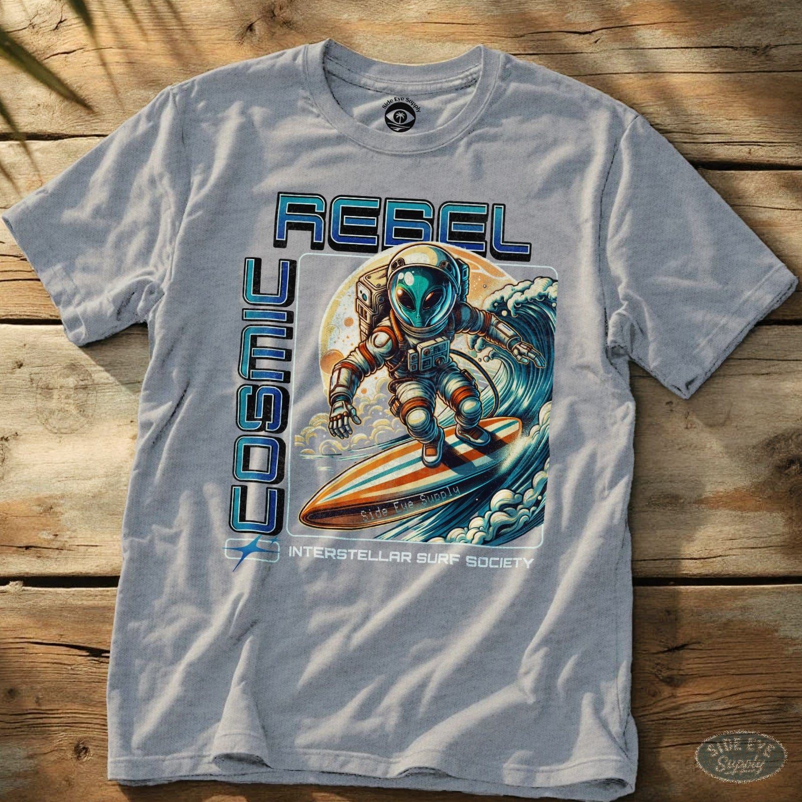 Cosmic Rebel T-Shirt Sport Grey / S - by Side Eye Supply - Surf Beach Life Apparel
