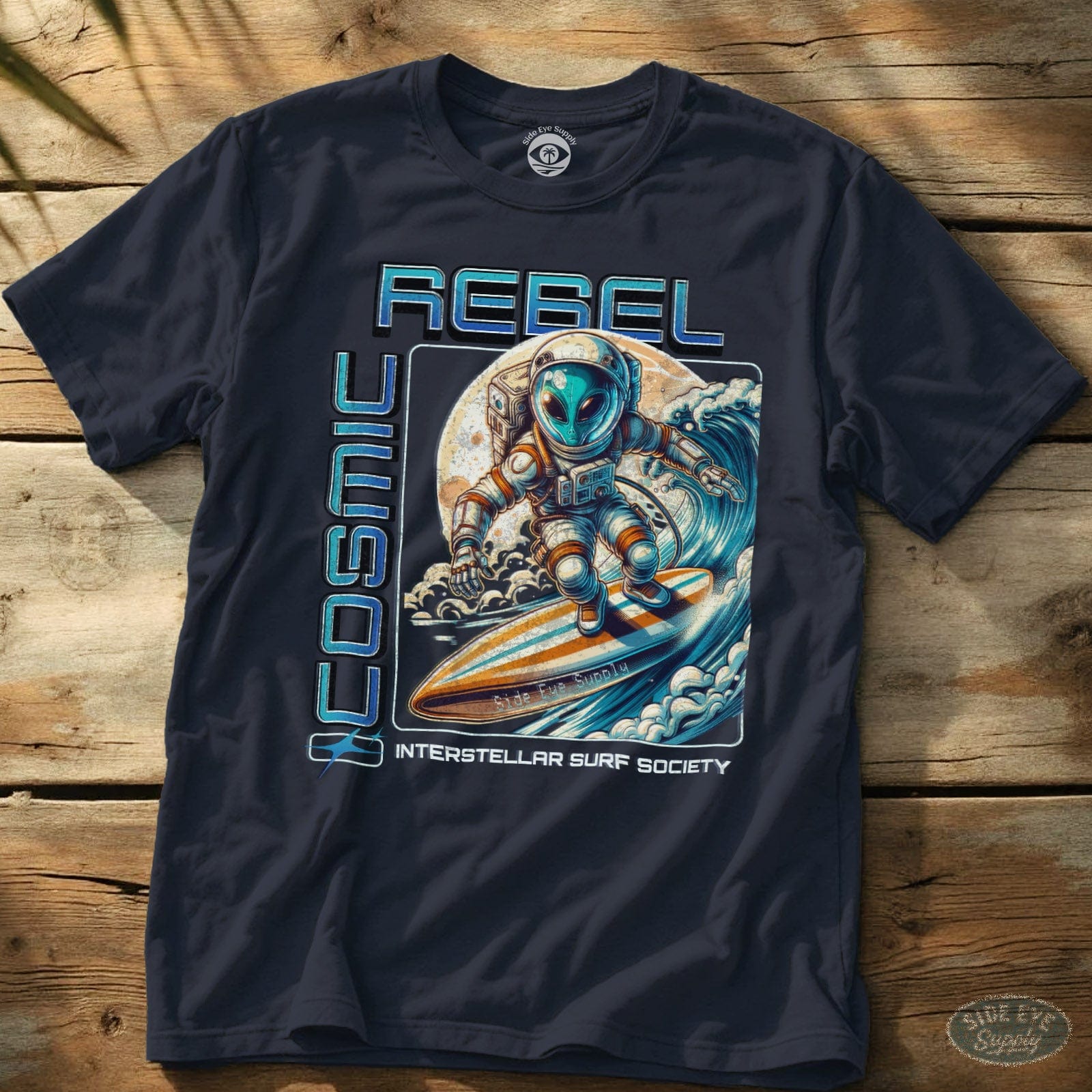 Cosmic Rebel T-Shirt Navy / S - by Side Eye Supply - Surf Beach Life Apparel