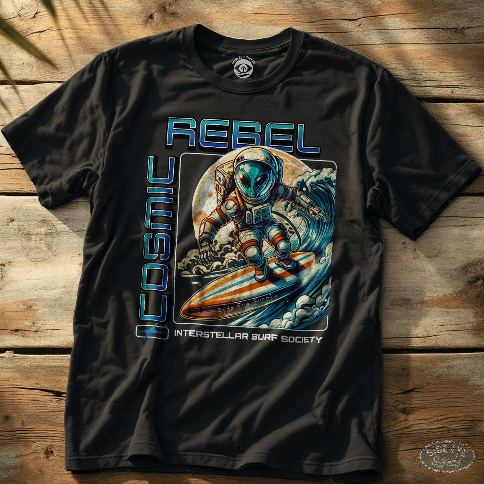 Cosmic Rebel T-Shirt Black / S - by Side Eye Supply - Surf Beach Life Apparel