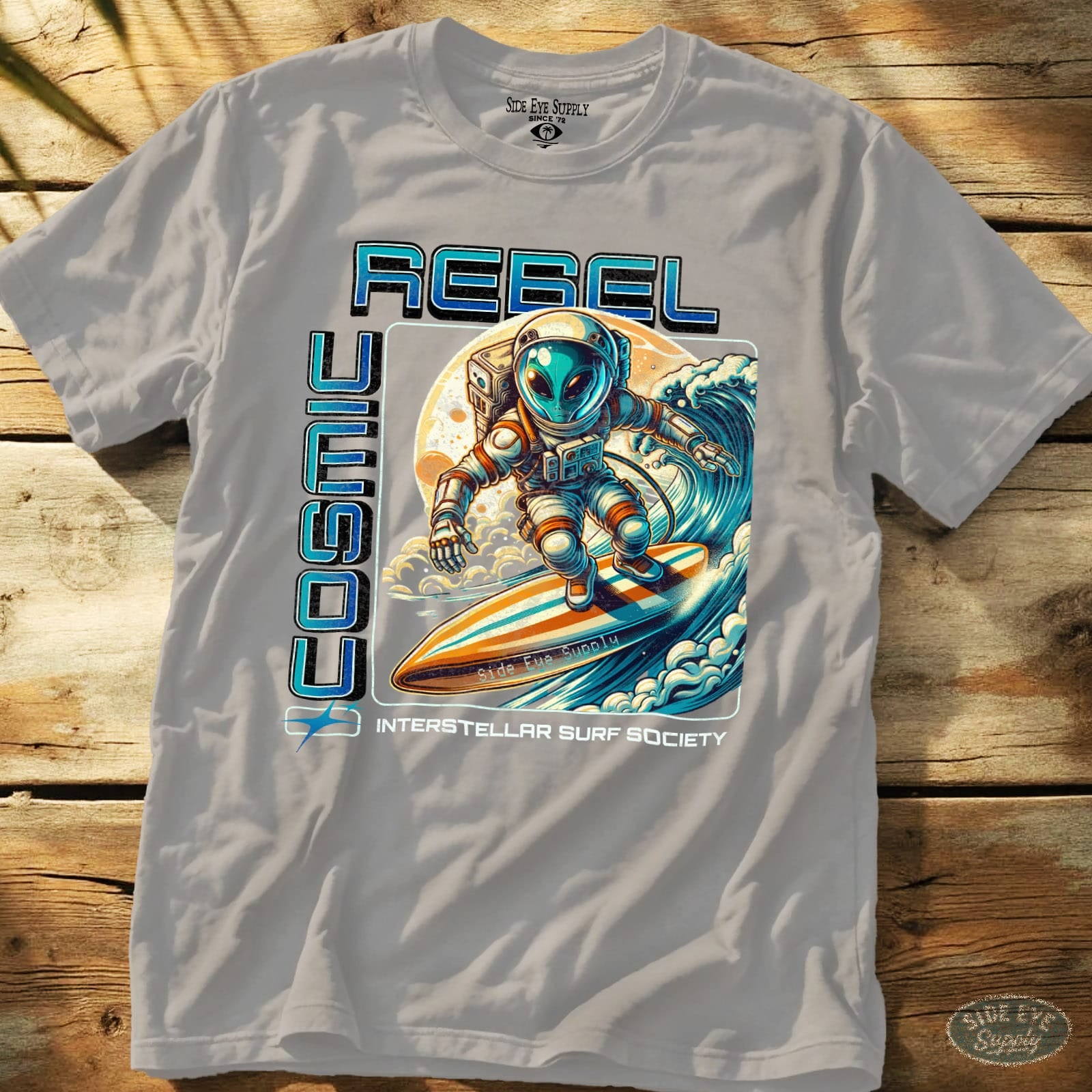Cosmic Rebel Tee Ice Grey / S - by Side Eye Supply - Surf Beach Life Apparel