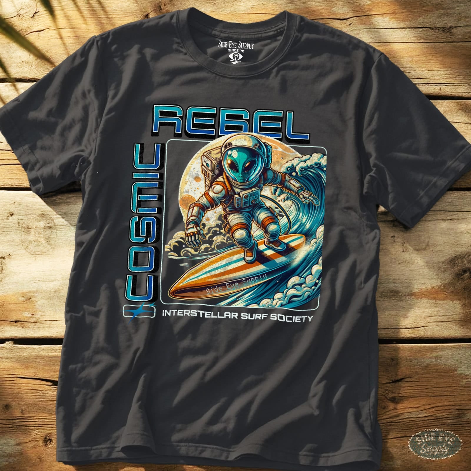 Cosmic Rebel Tee Charcoal / S - by Side Eye Supply - Surf Beach Life Apparel