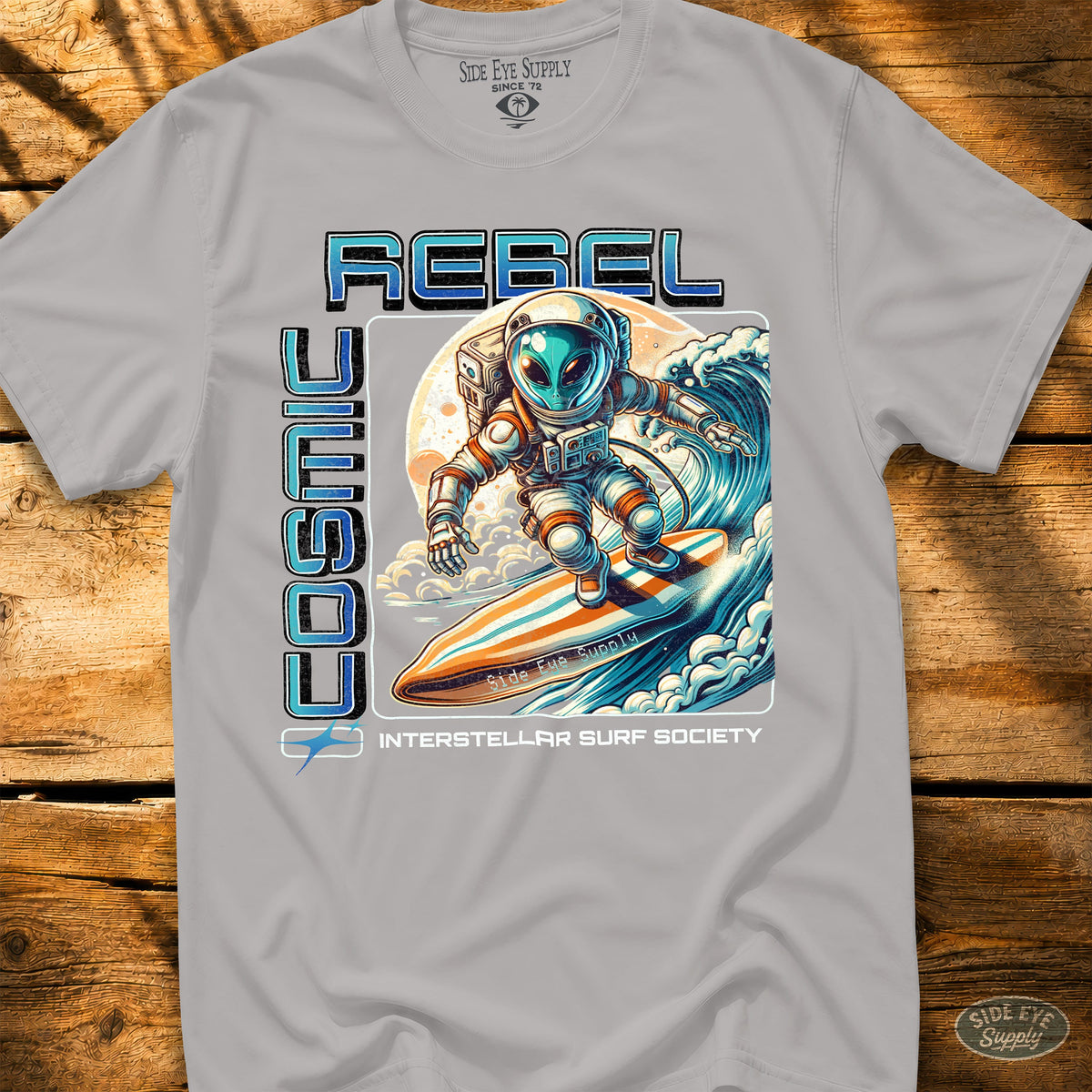 Cosmic Rebel Tee Ice Grey / S - by Side Eye Supply - Surf Beach Life Apparel
