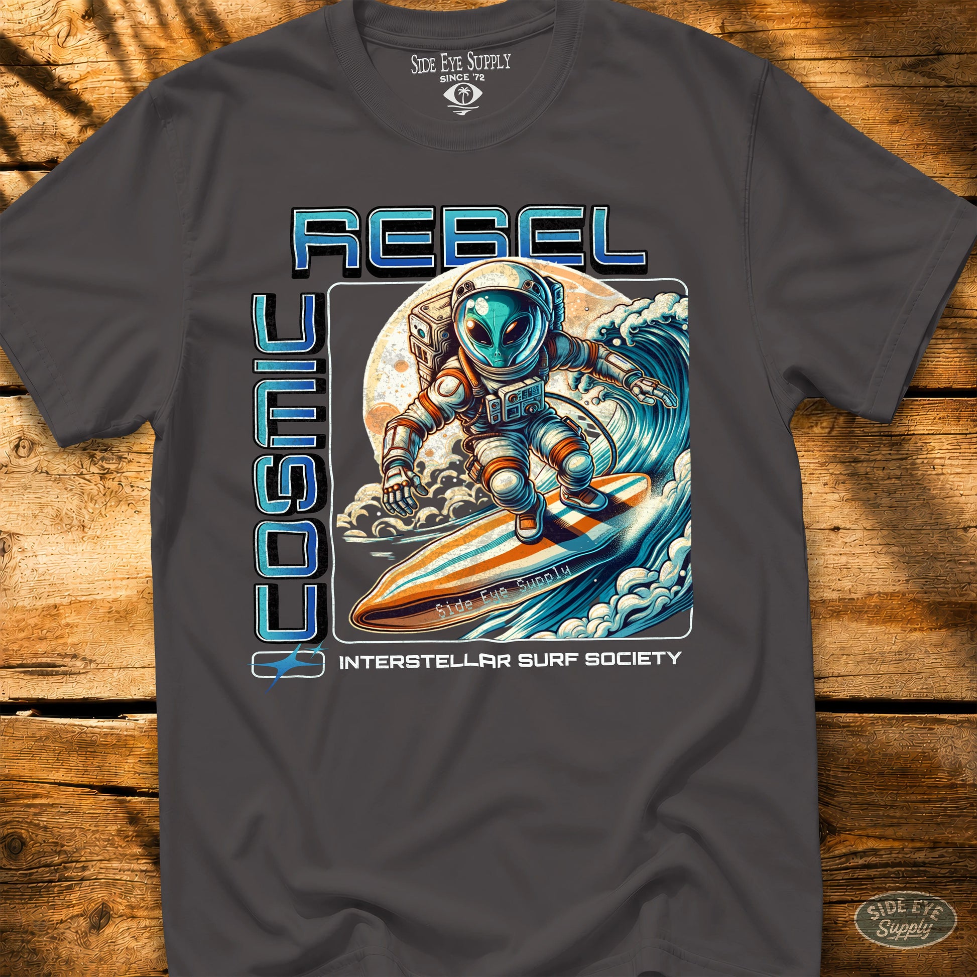 Cosmic Rebel Tee Charcoal / S - by Side Eye Supply - Surf Beach Life Apparel