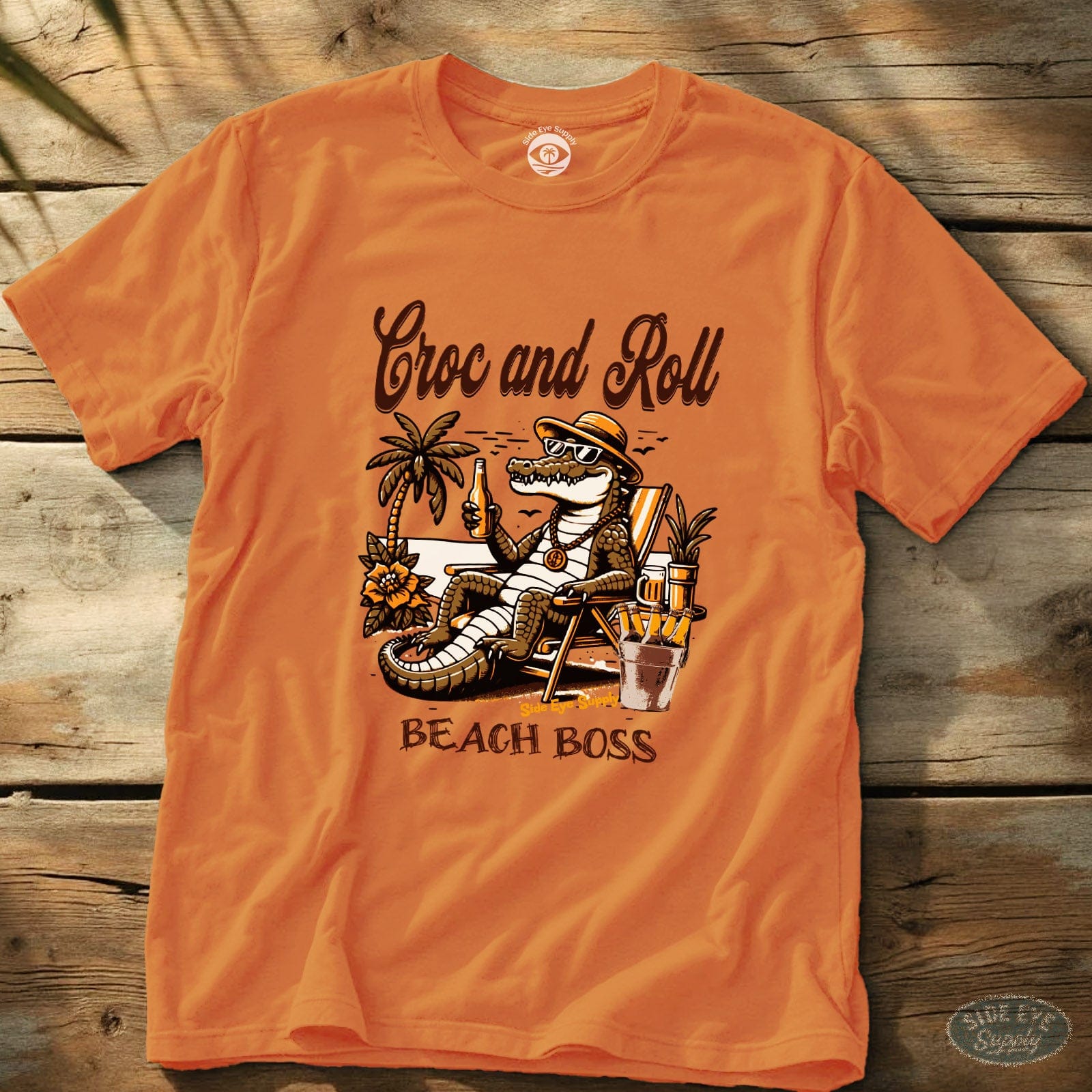 Croc and Roll Tee Orange / S - by Side Eye Supply - Surf Beach Life Apparel