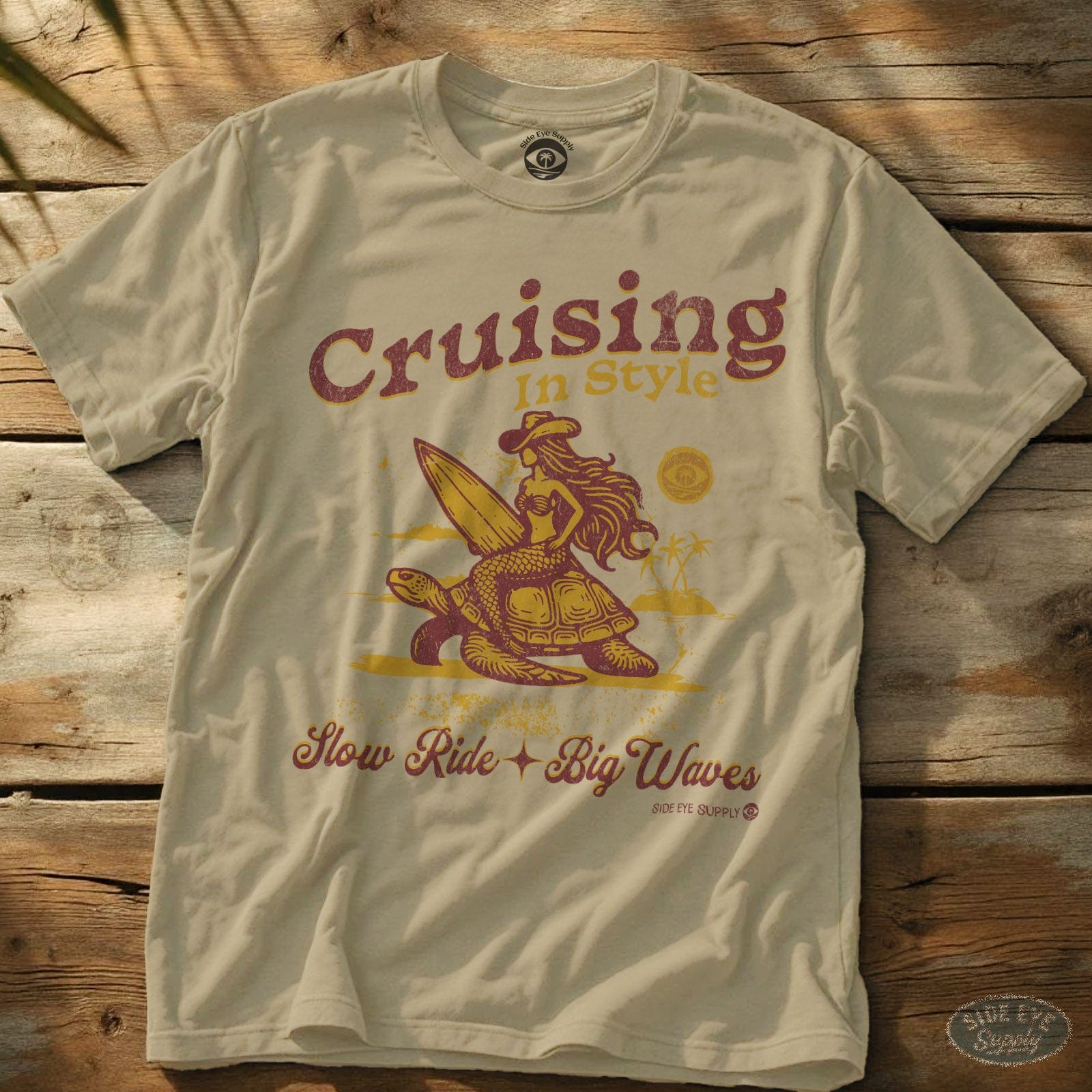 Cruising In Style T-Shirt Sand / S - by Side Eye Supply - Surf Beach Life Apparel