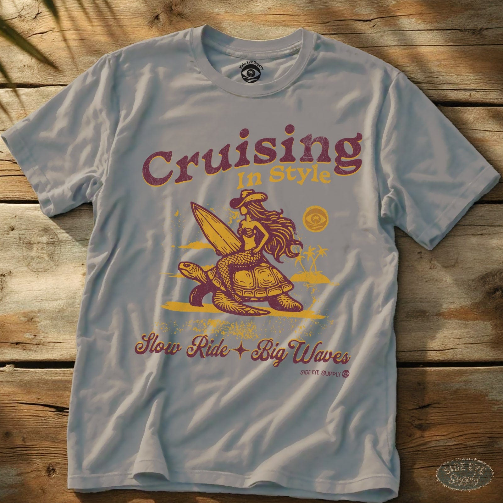 Cruising In Style T-Shirt Ice Grey / S - by Side Eye Supply - Surf Beach Life Apparel