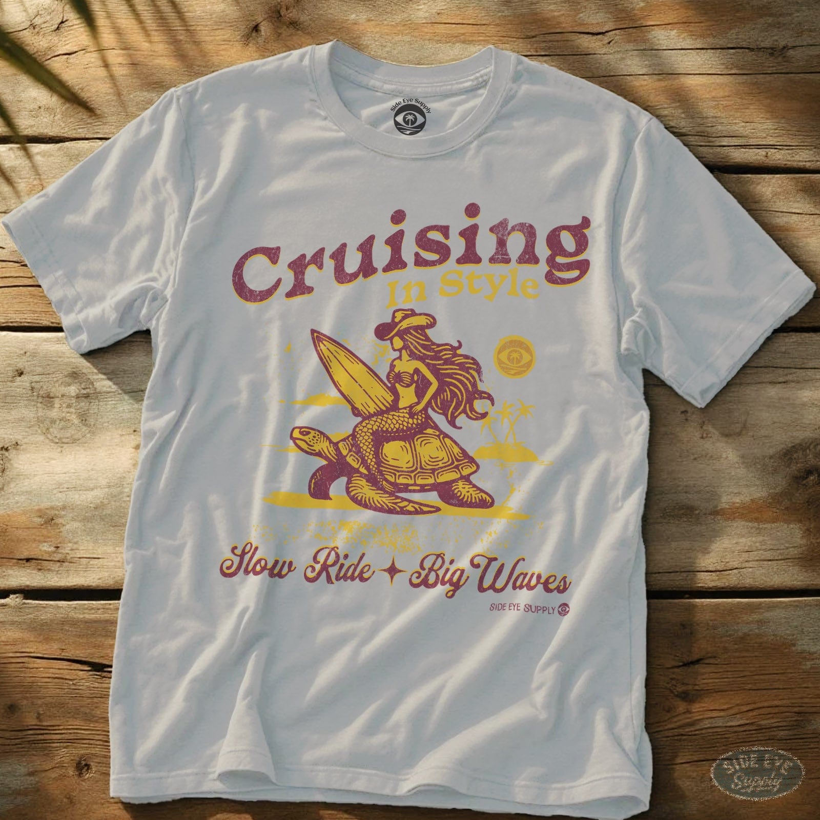 Cruising In Style T-Shirt White / S - by Side Eye Supply - Surf Beach Life Apparel