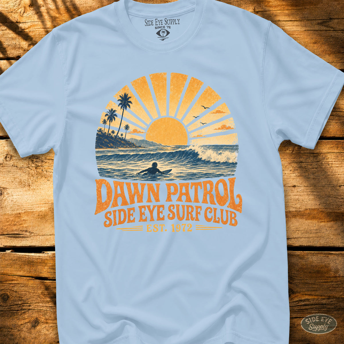 Dawn Patrol Tee Light Blue / S - by Side Eye Supply - Surf Beach Life Apparel