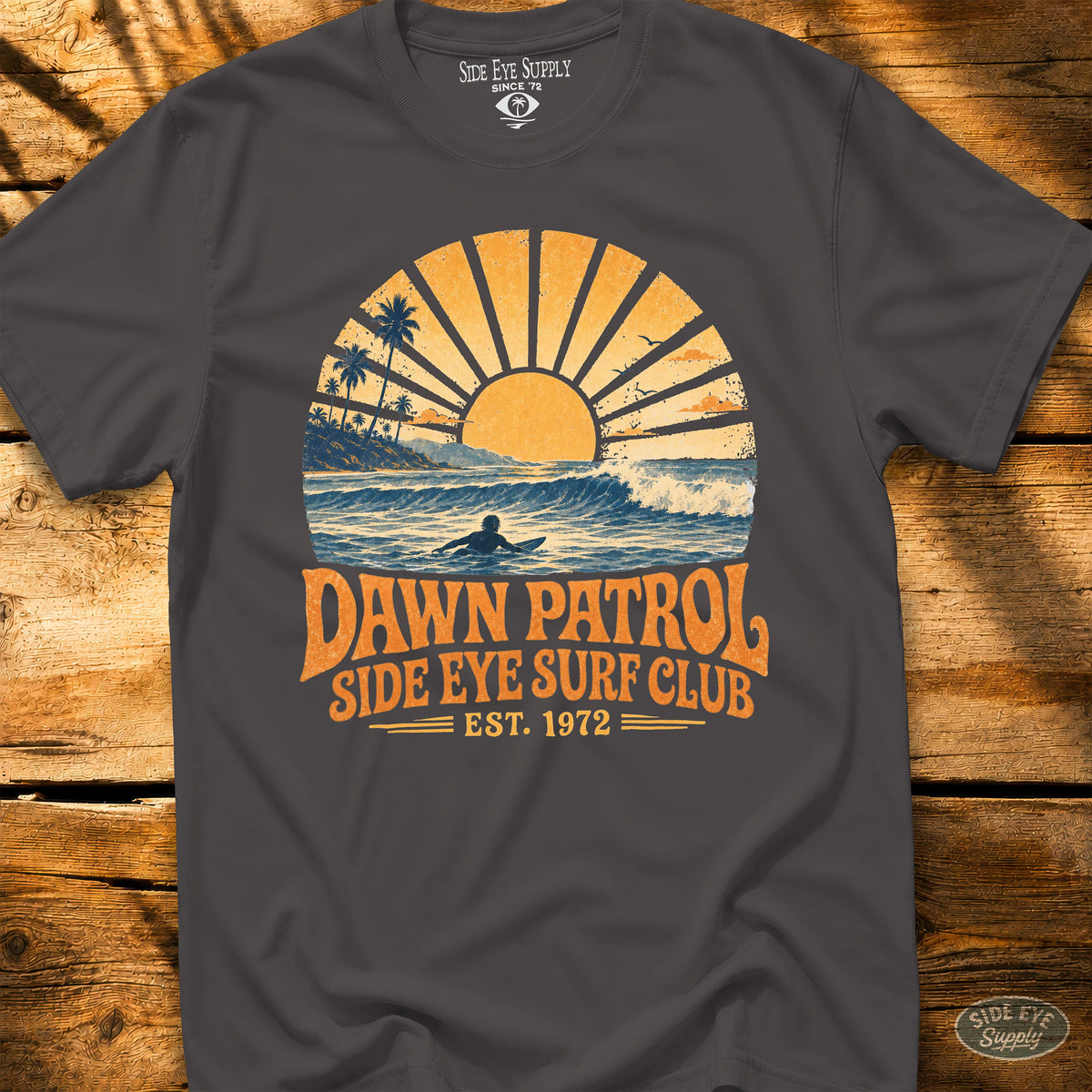 Dawn Patrol Tee Charcoal / S - by Side Eye Supply - Surf Beach Life Apparel