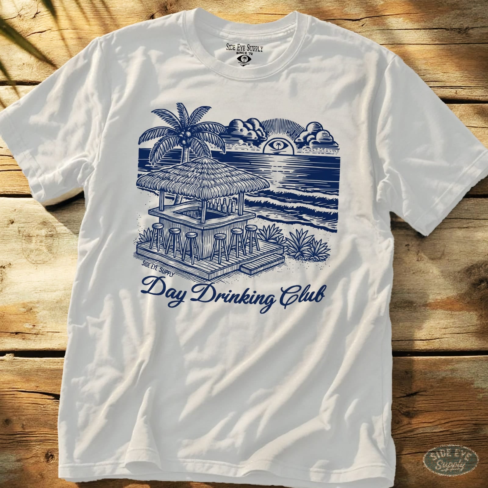 Day Drinking Club Tee White / S - by Side Eye Supply - Surf Beach Life Apparel