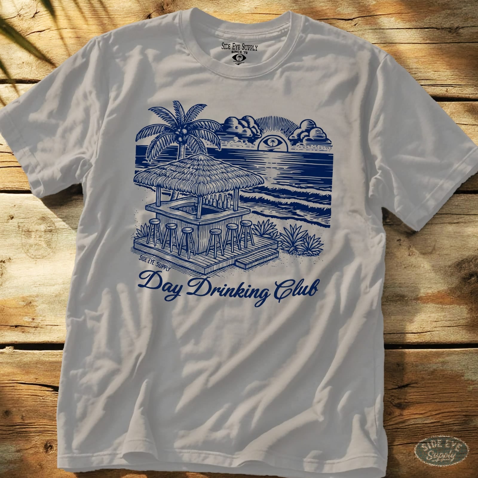 Day Drinking Club Tee Ice Grey / S - by Side Eye Supply - Surf Beach Life Apparel