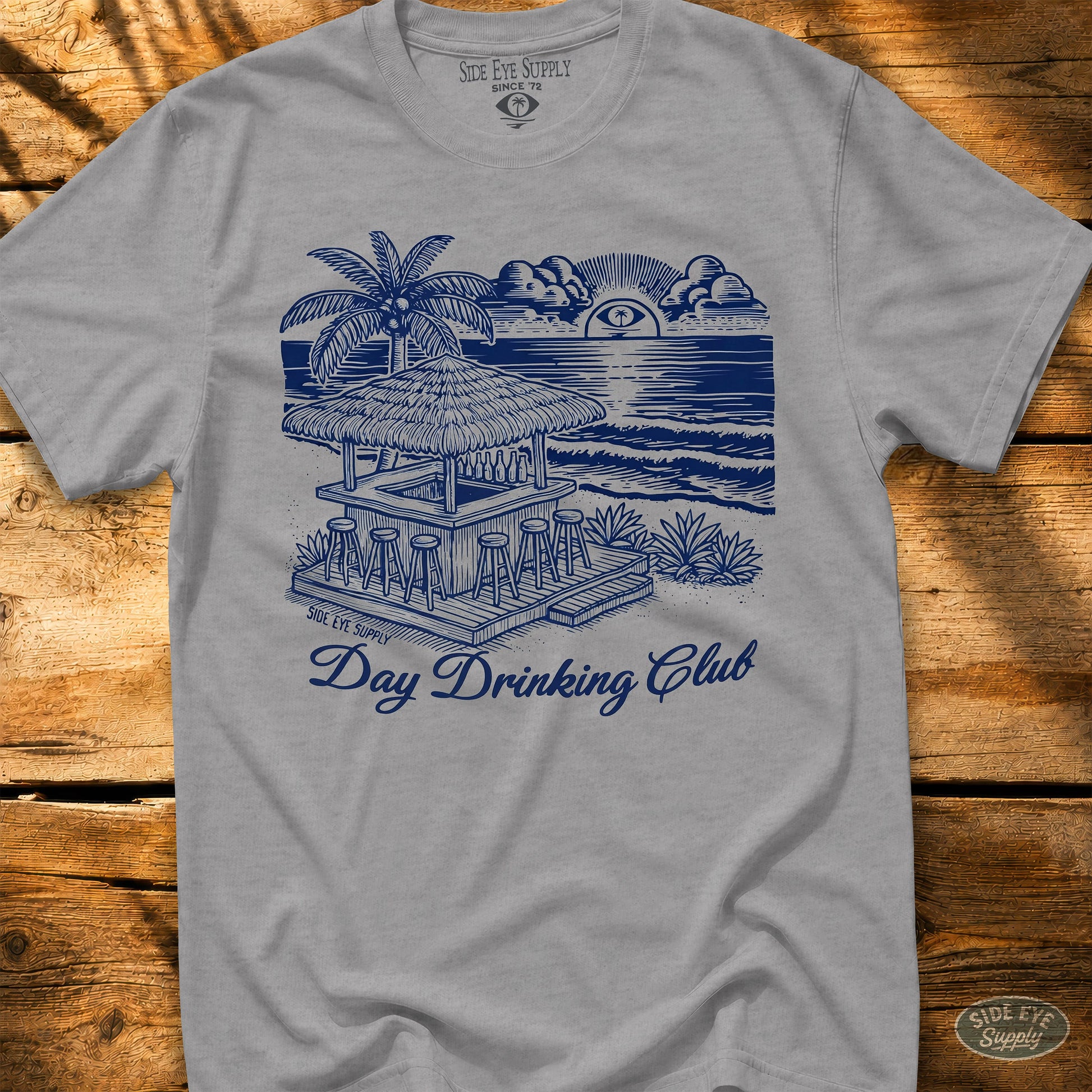Day Drinking Club Tee Sport Grey / S - by Side Eye Supply - Surf Beach Life Apparel