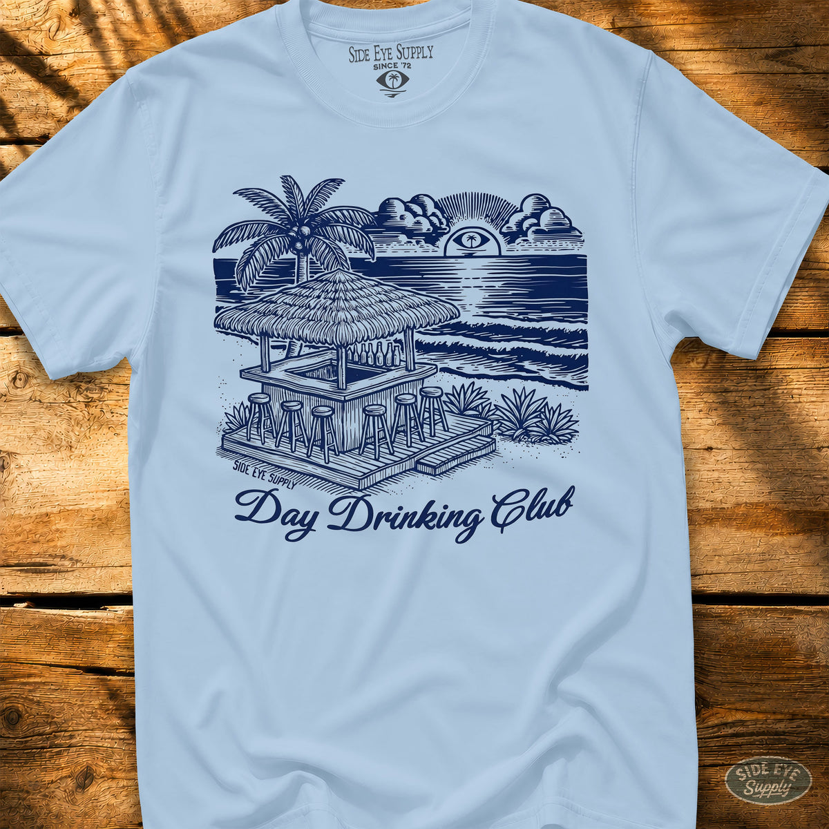 Day Drinking Club Tee Light Blue / S - by Side Eye Supply - Surf Beach Life Apparel
