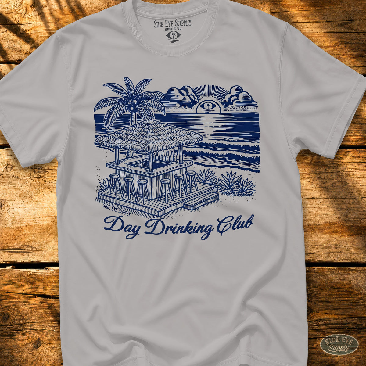 Day Drinking Club Tee Ice Grey / S - by Side Eye Supply - Surf Beach Life Apparel