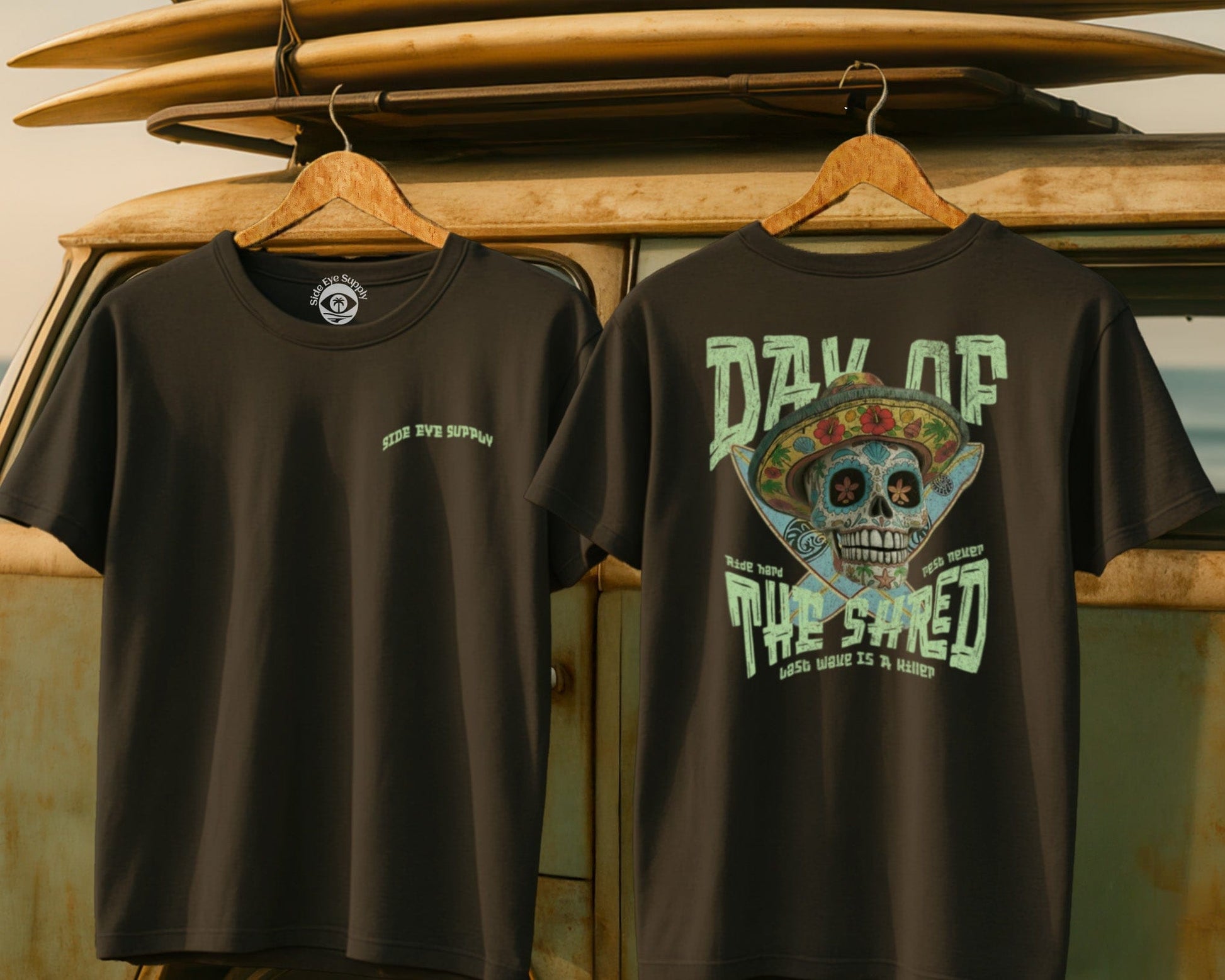 Day of The Shred Tee Charcoal / S - by Side Eye Supply - Surf Beach Life Apparel