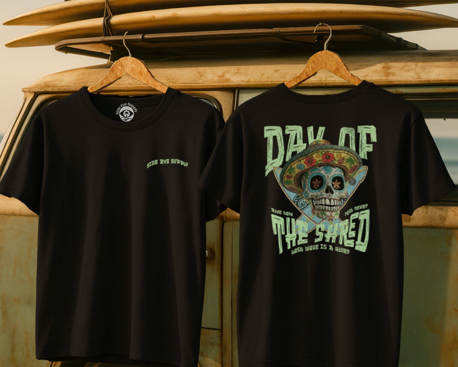 Day of The Shred Tee Black / S - by Side Eye Supply - Surf Beach Life Apparel