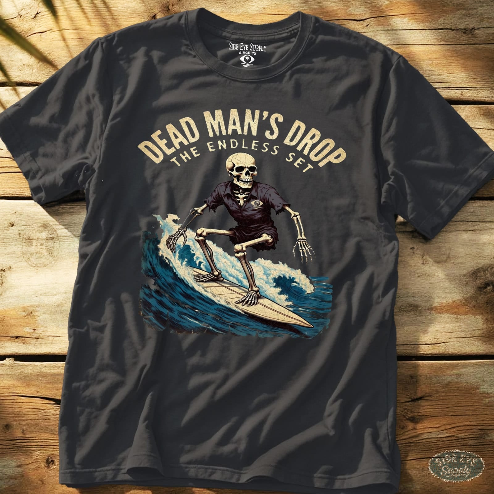 Dead Man's Drop Tee Charcoal / S - by Side Eye Supply - Surf Beach Life Apparel