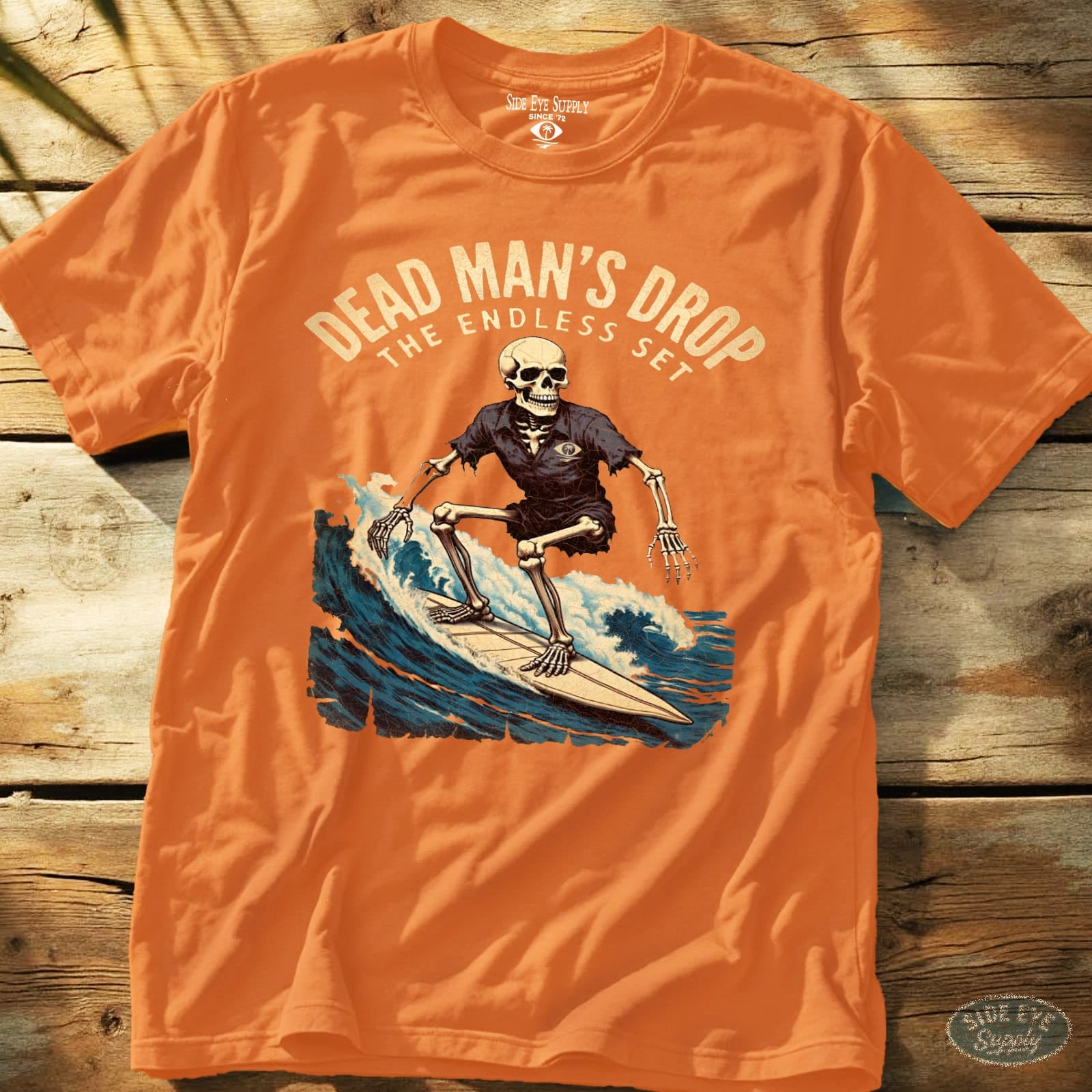 Dead Man's Drop Tee Orange / S - by Side Eye Supply - Surf Beach Life Apparel