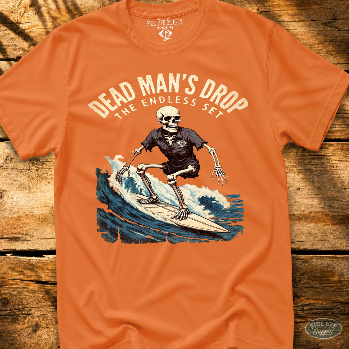 Dead Man's Drop Tee Orange / S - by Side Eye Supply - Surf Beach Life Apparel